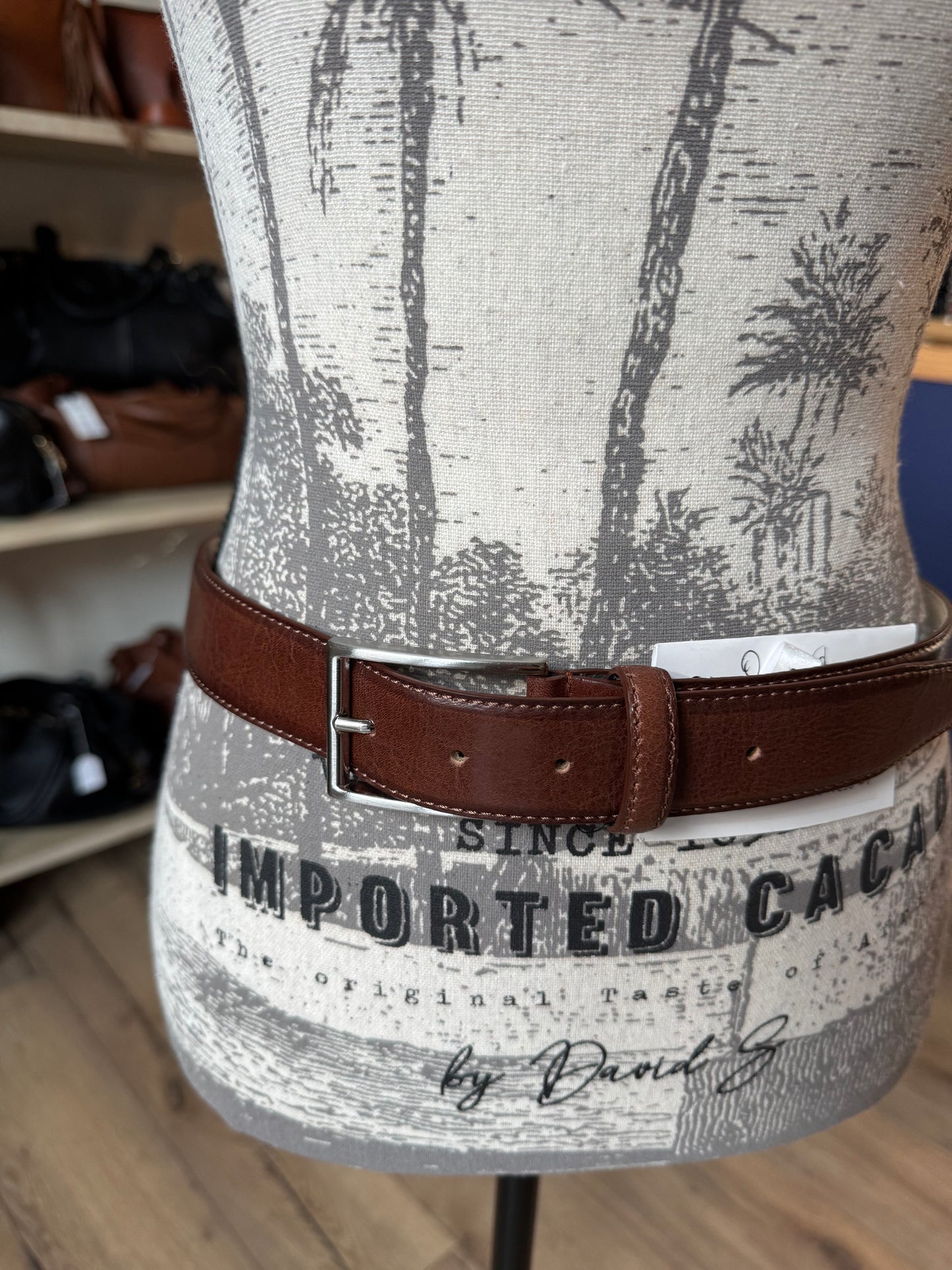 Ceinture Enzo en cuir marron