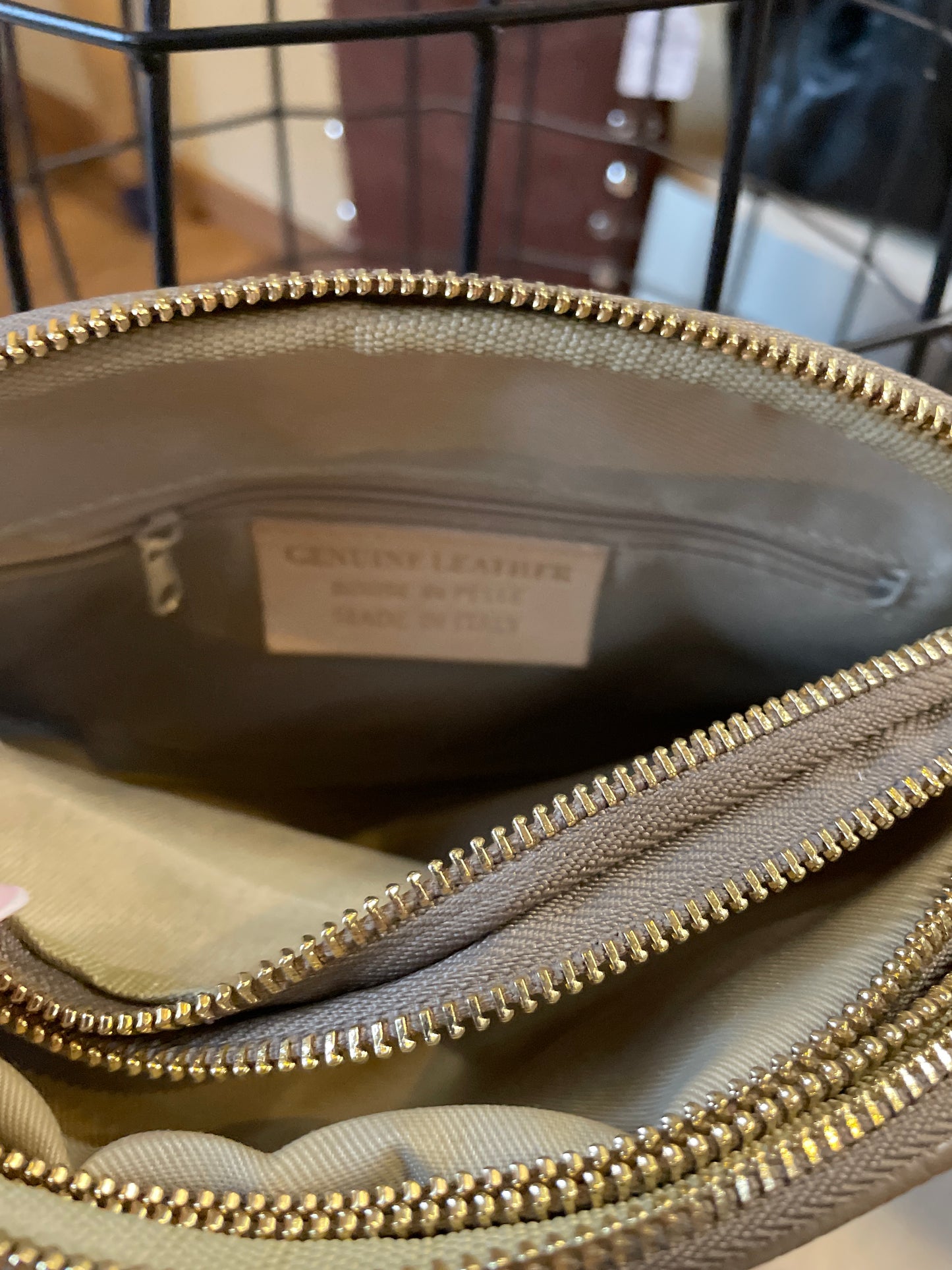Sac Pamela en cuir grainé Taupe