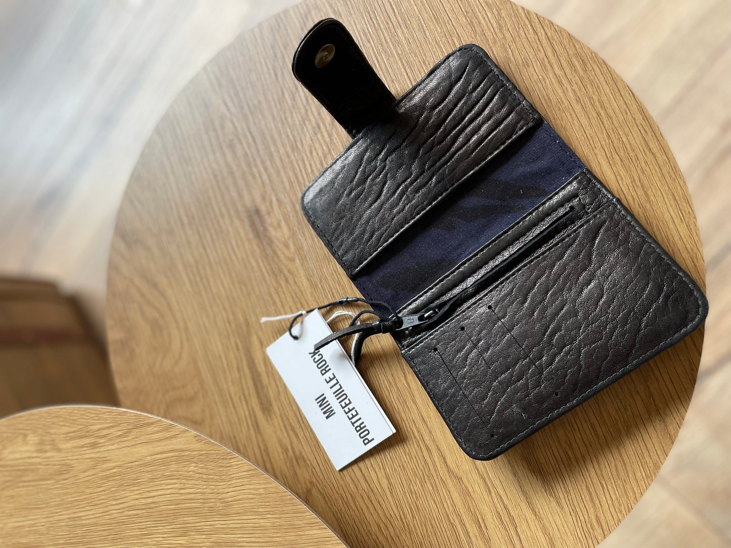 Mini Portefeuille Rock coloris noir - Virginie Darling