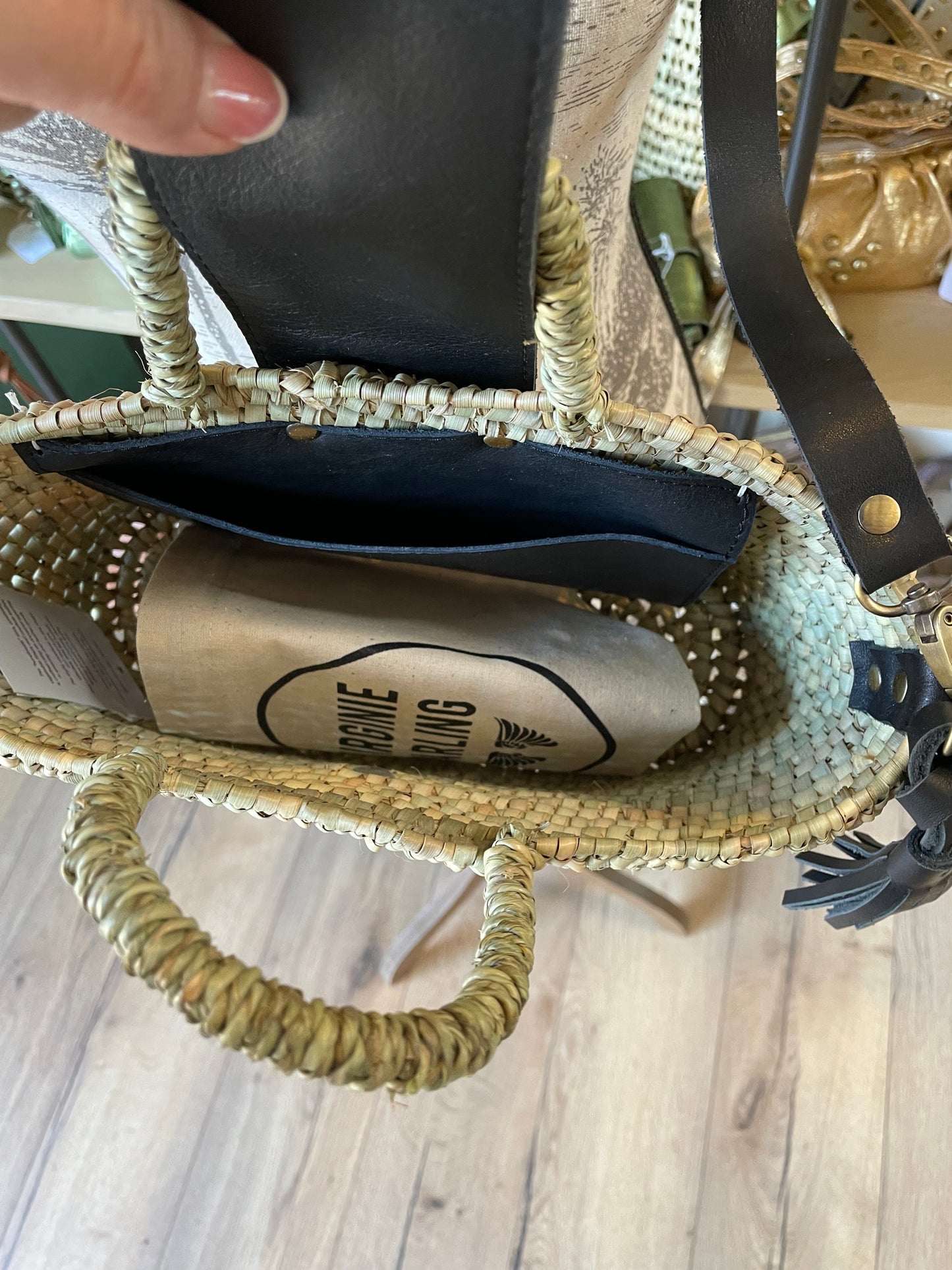 Panier Riviera Kech Mini Black Palmier - Virginie Darling