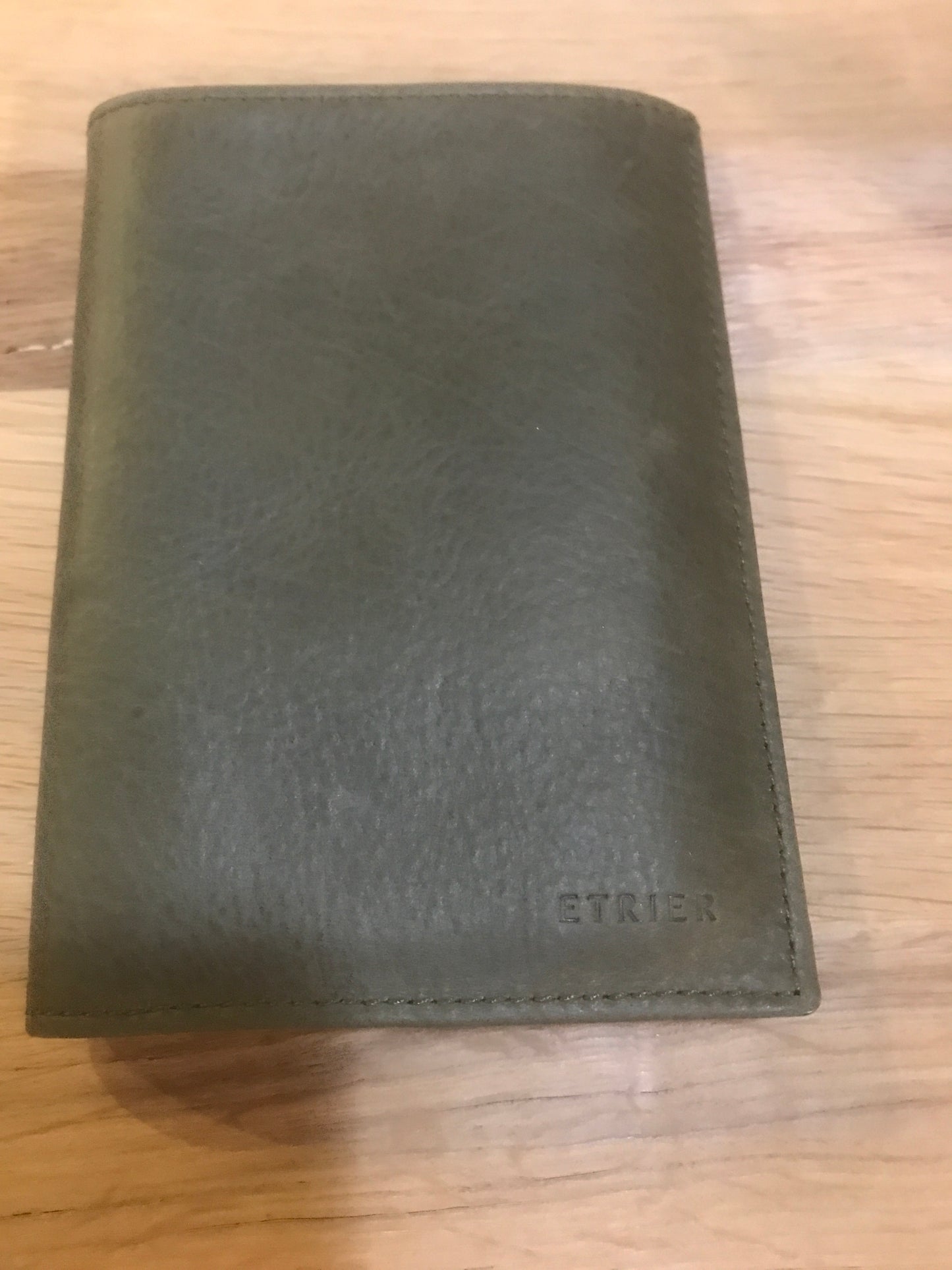 Portefeuille Oil en cuir vert kaki - Étrier