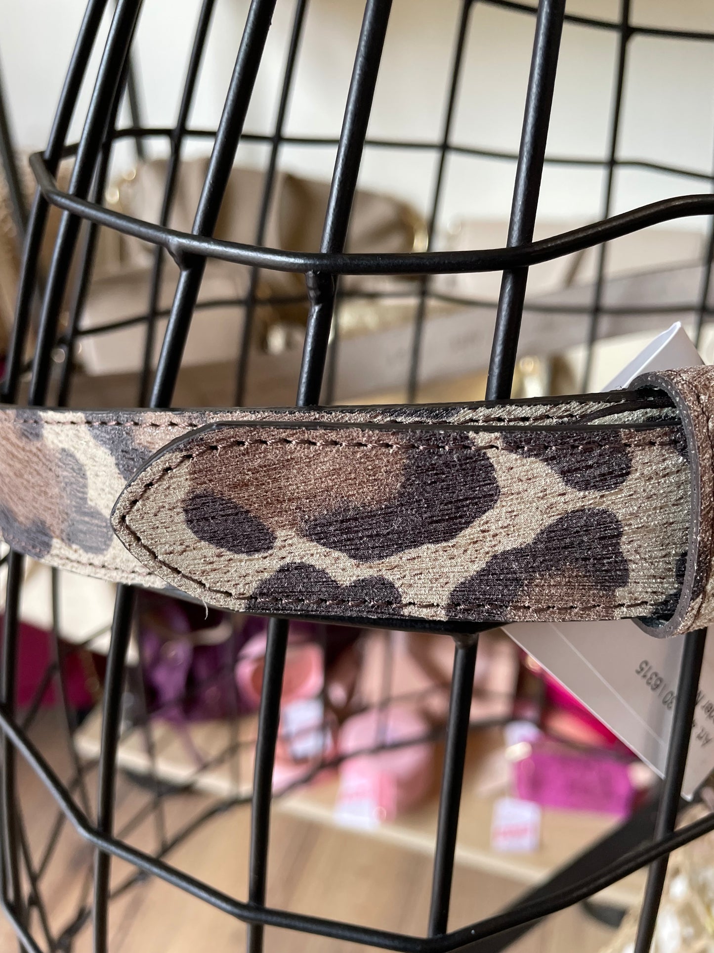 Ceinture Céline en cuir Léopard