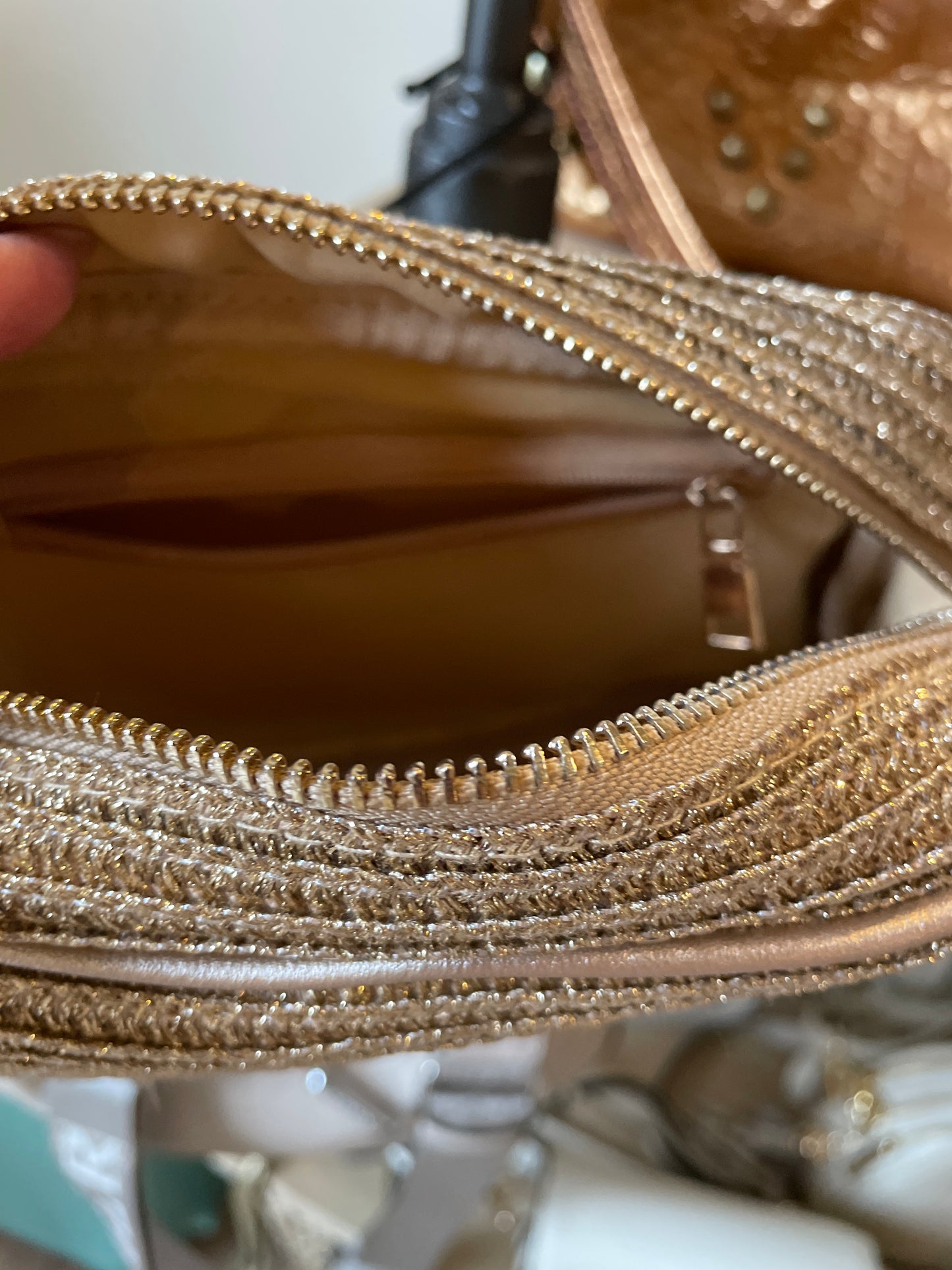 Sac bandoulière ROMY Or bandoulière chaîne