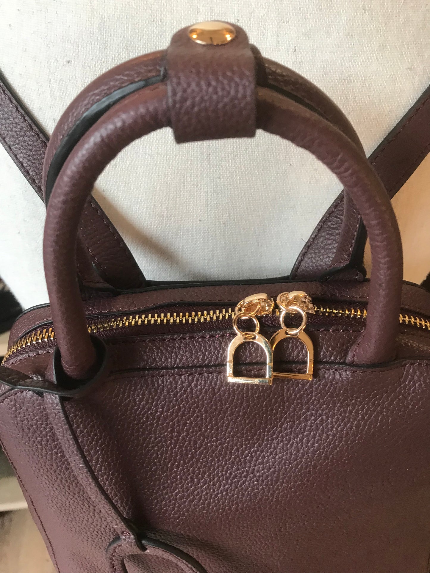 Sac à dos Tradition cuir Prune (Étrier)