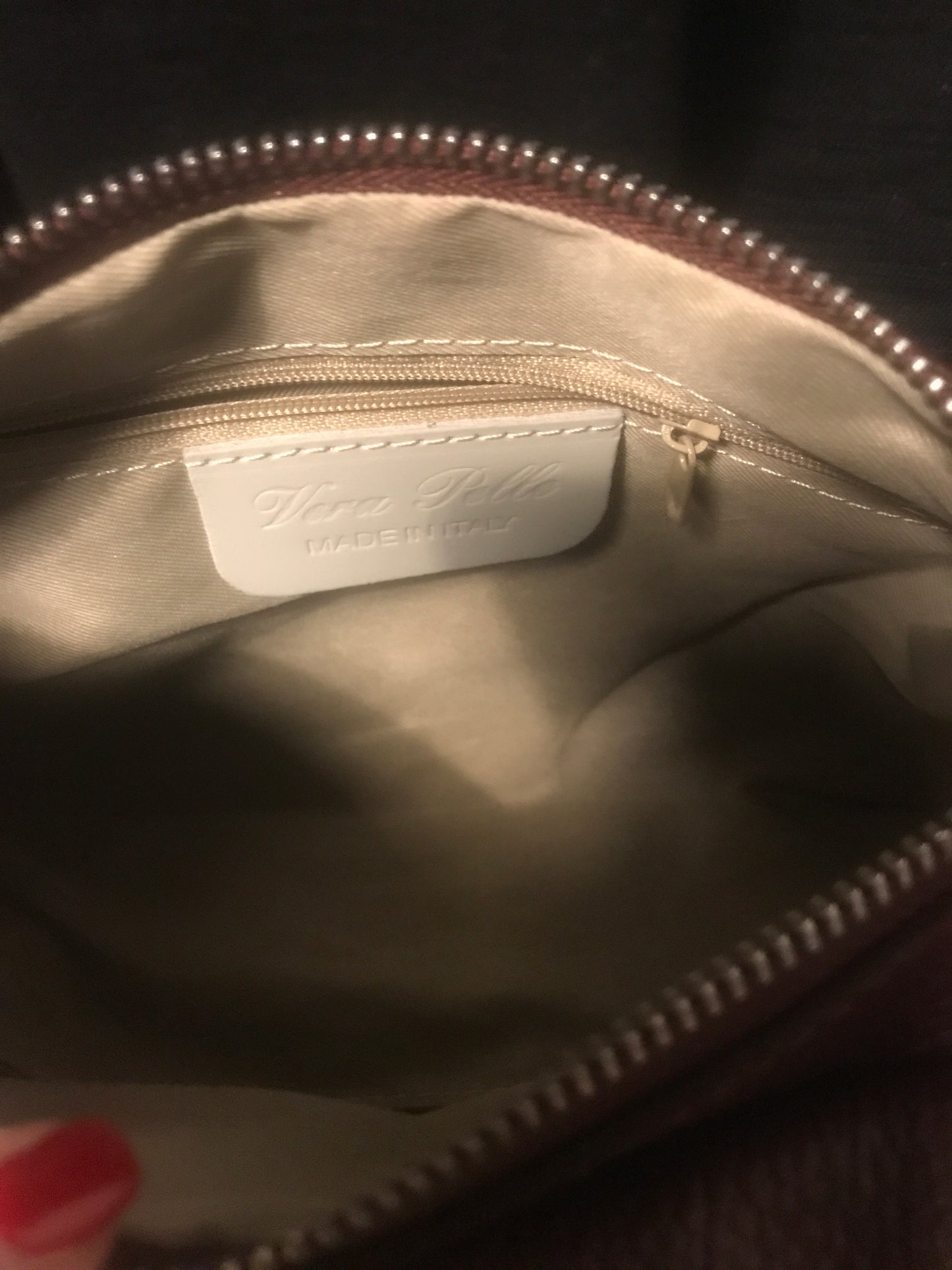 Sac Noémie en cuir grainé coloris prune