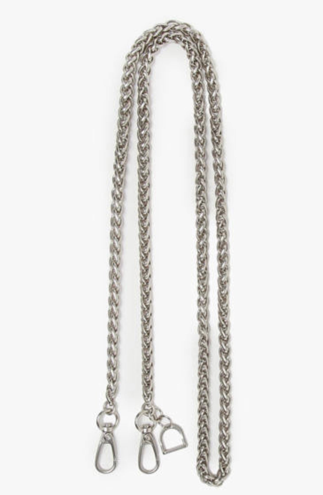 Bandoulière de sac argenté mat ÉTRIER