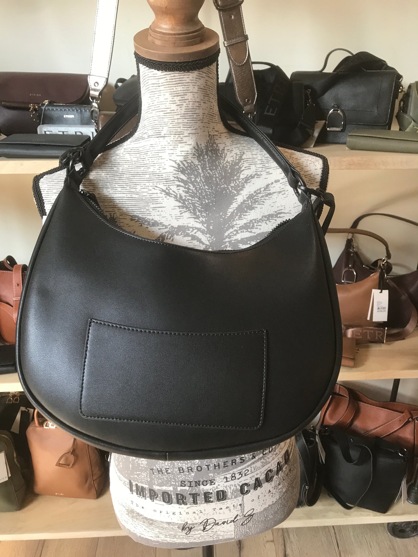 Sac porté épaule Oxer cuir noir (Étrier)
