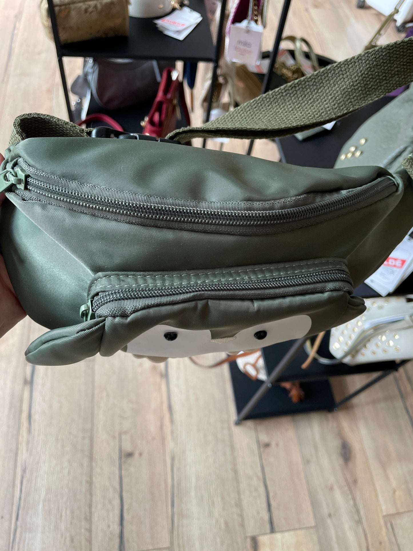 Sac banane pour enfant petit pingouin vert - Yuko.B