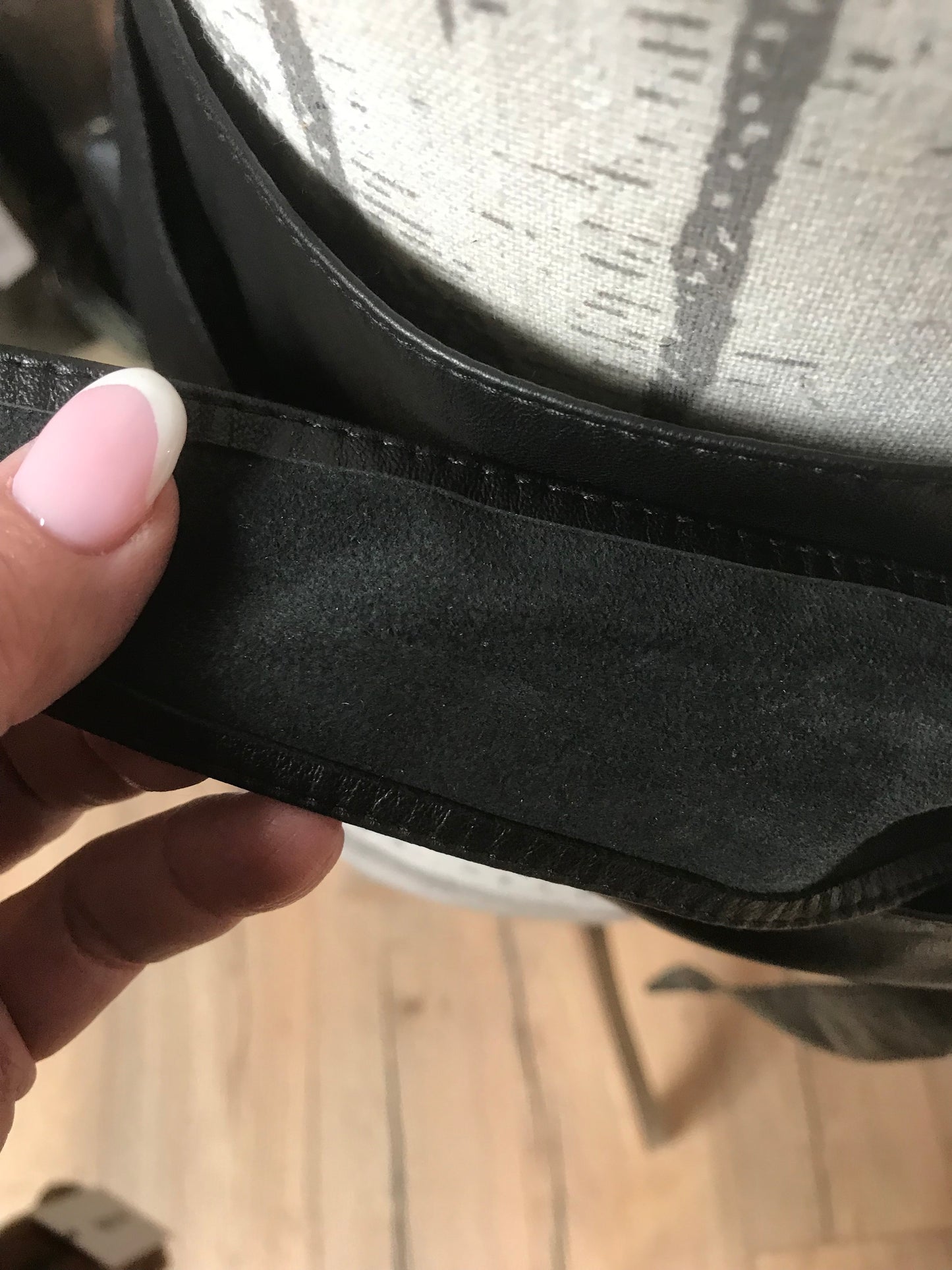 Ceinture à nouer en cuir noir