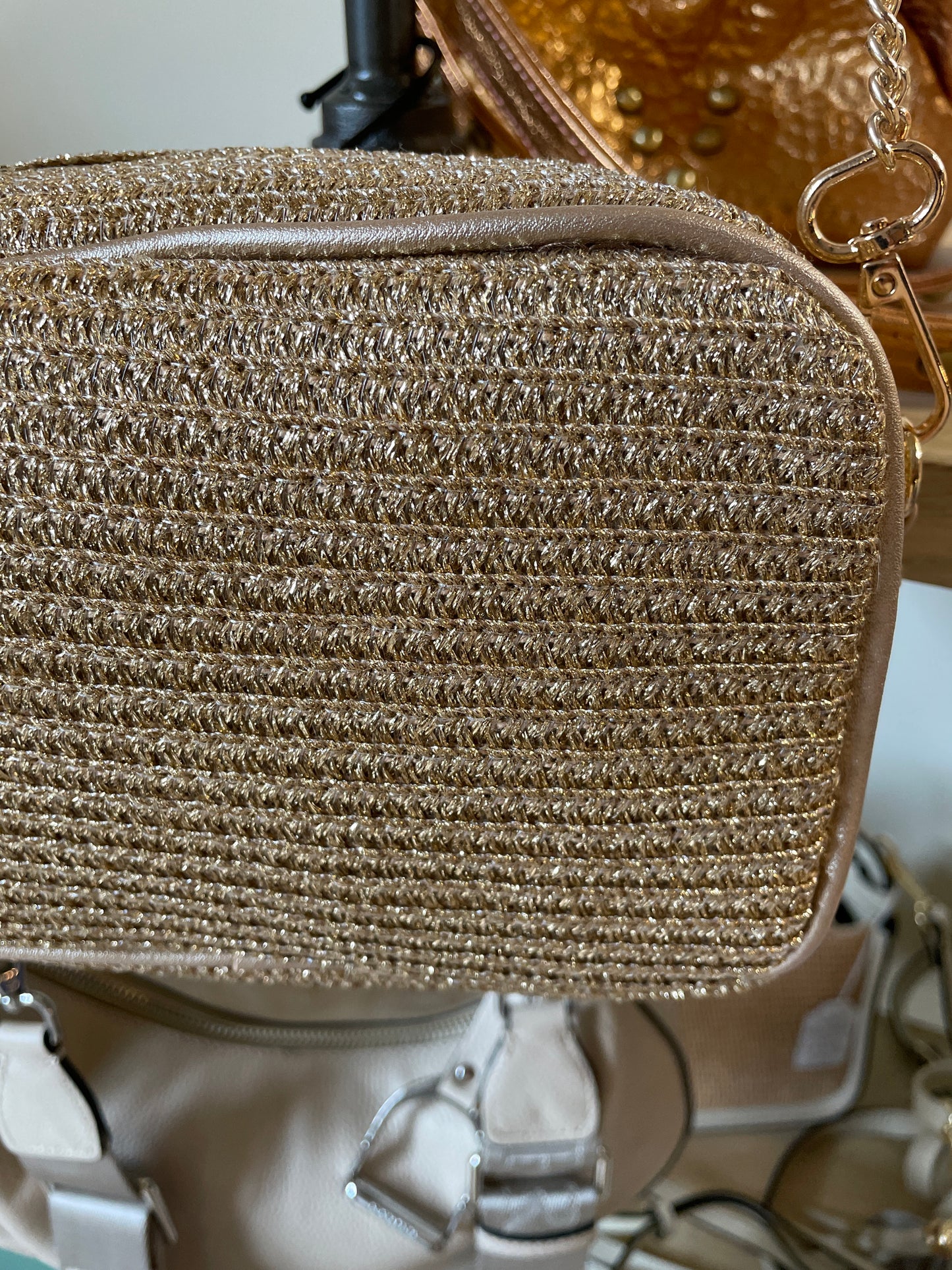 Sac bandoulière ROMY Or bandoulière chaîne