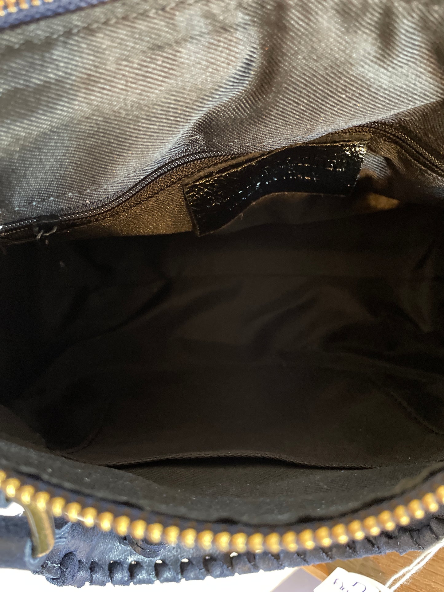 Sac Amandine mini en cuir mat - marine