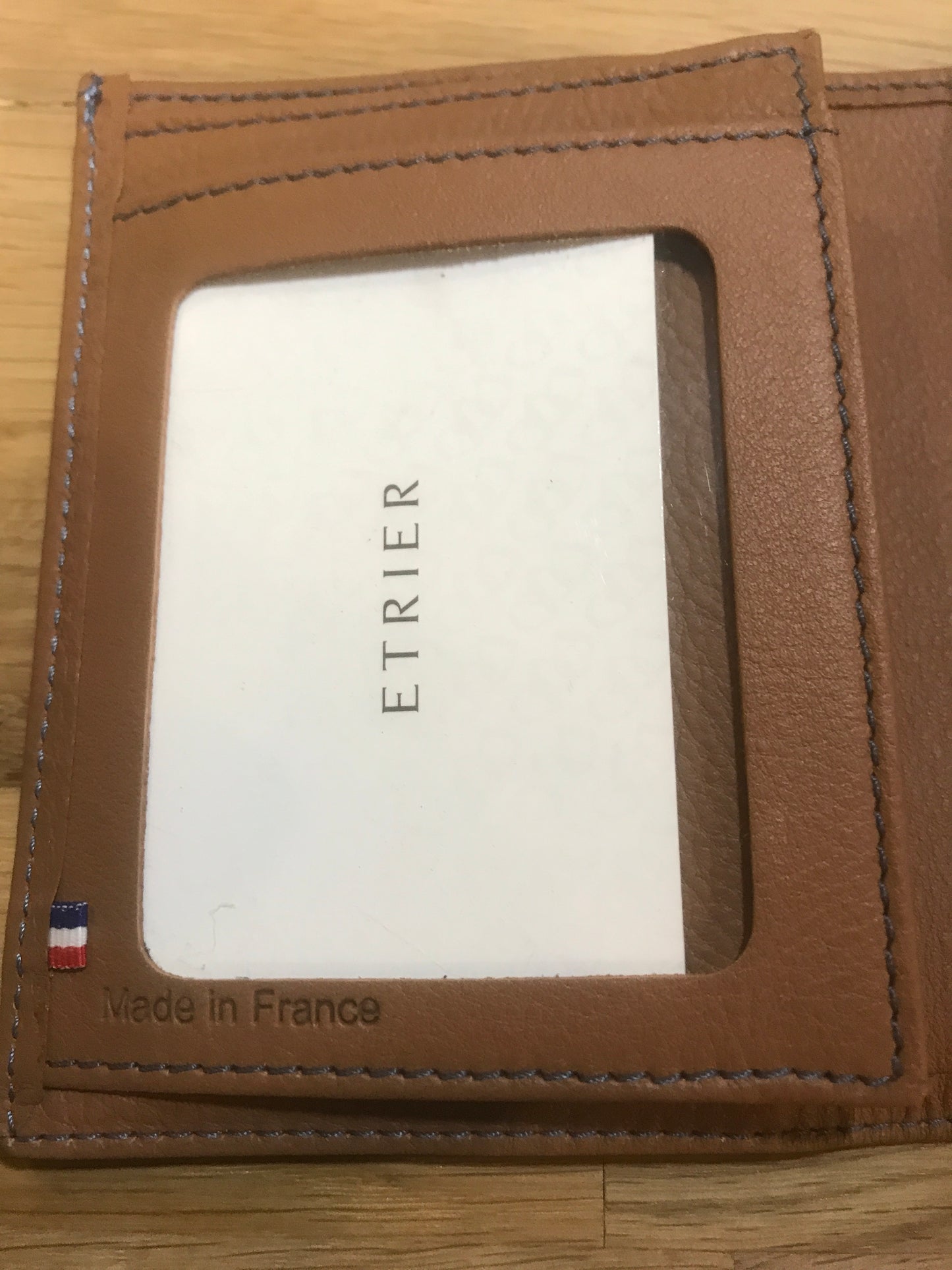 Portefeuille en cuir Camel ligne Paris - Etrier