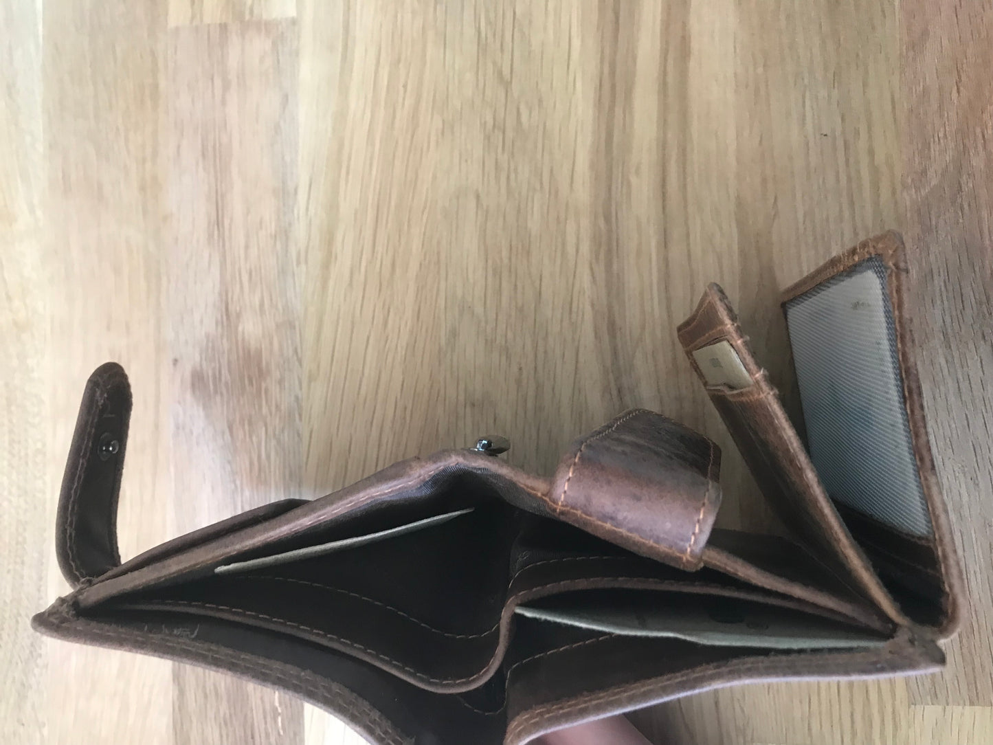 Petit portefeuille en cuir vintage GREEN WOOD