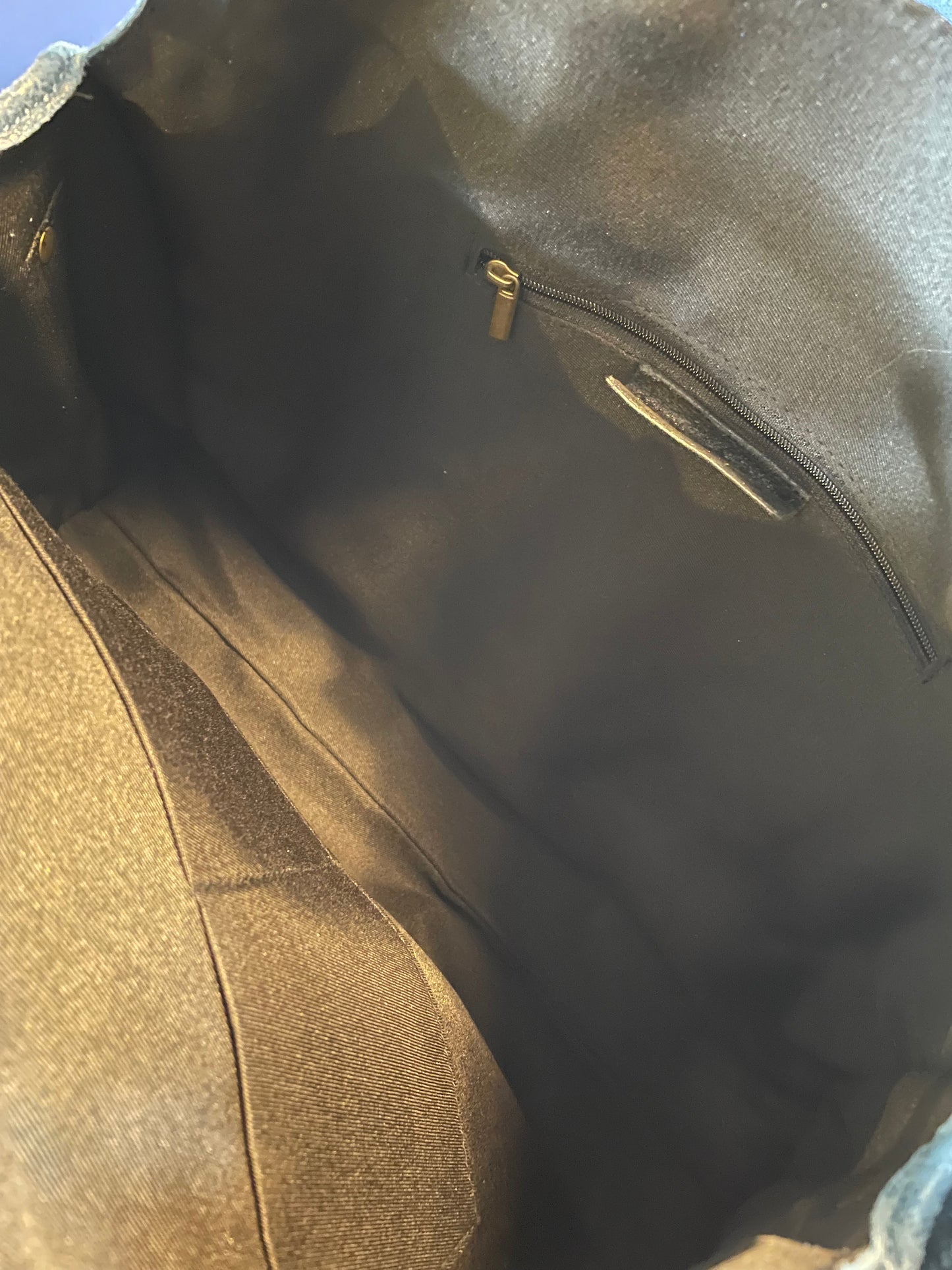 Sac Amandine bleu mat grand format