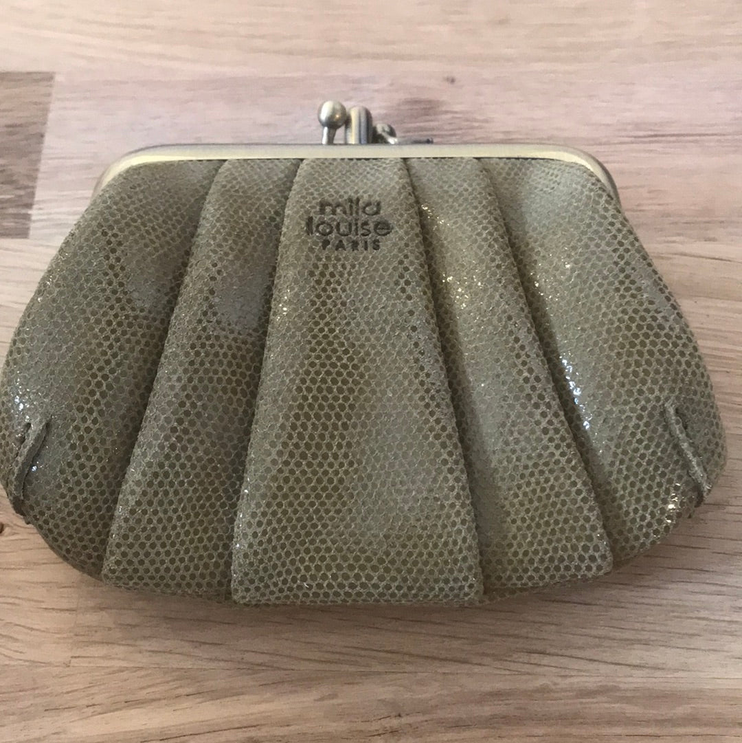 Porte monnaie bourse en cuir Mila Louise