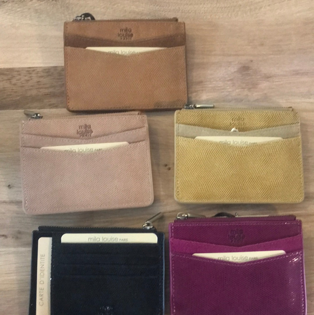 Porte monnaie / porte cartes ROLAE en cuir - Mila Louise (Différents coloris)