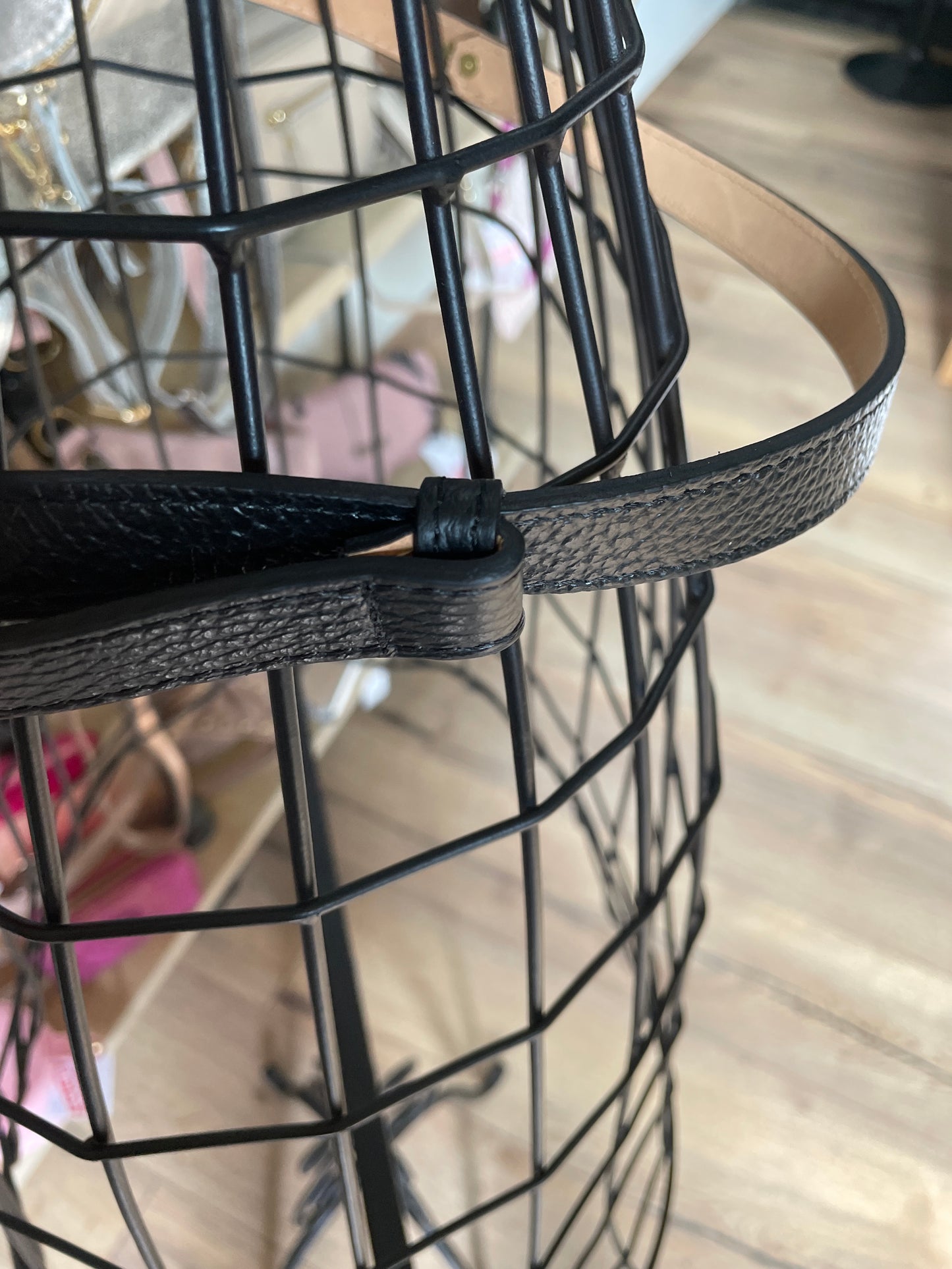 Ceinture Hanna en cuir noir