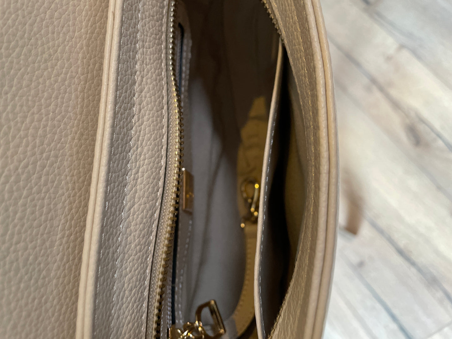 Sac bandoulière cuir Tradition coloris craie - Étrier