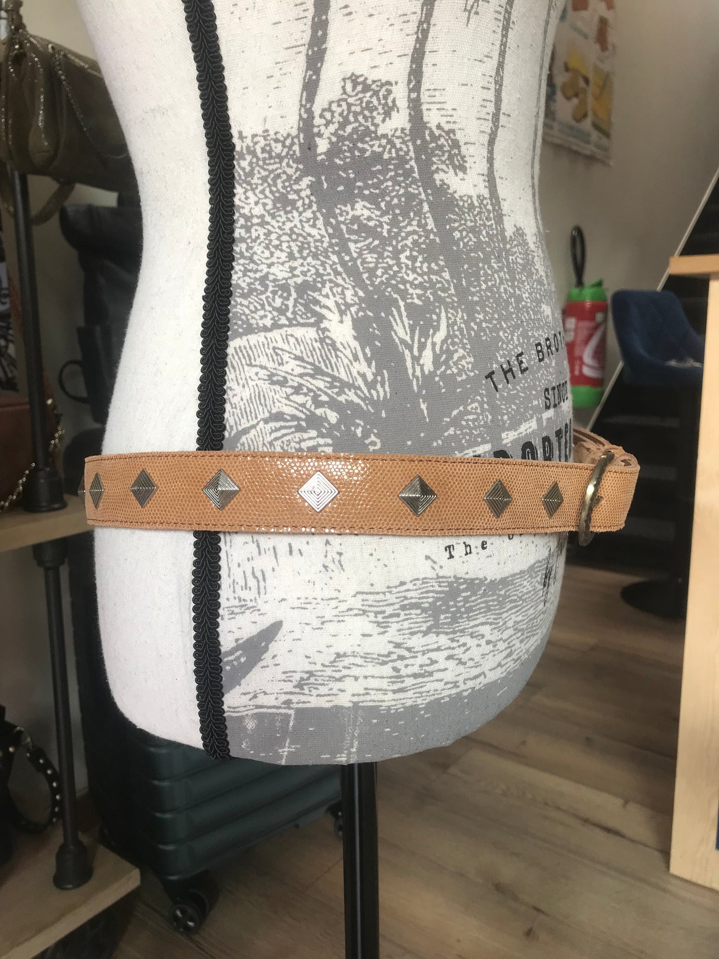 Ceinture en cuir camel - Mila Louise