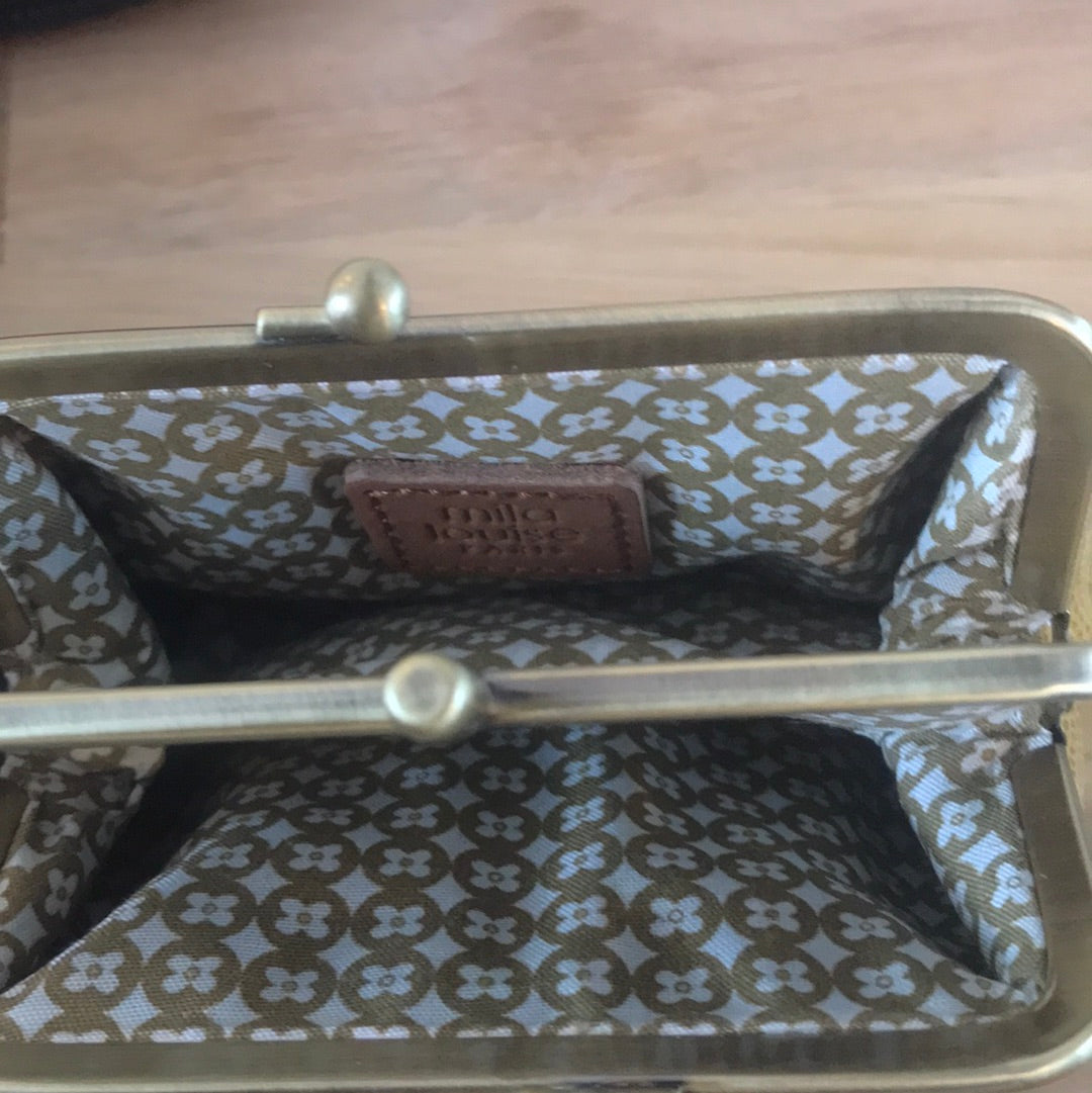 Porte monnaie bourse en cuir Mila Louise