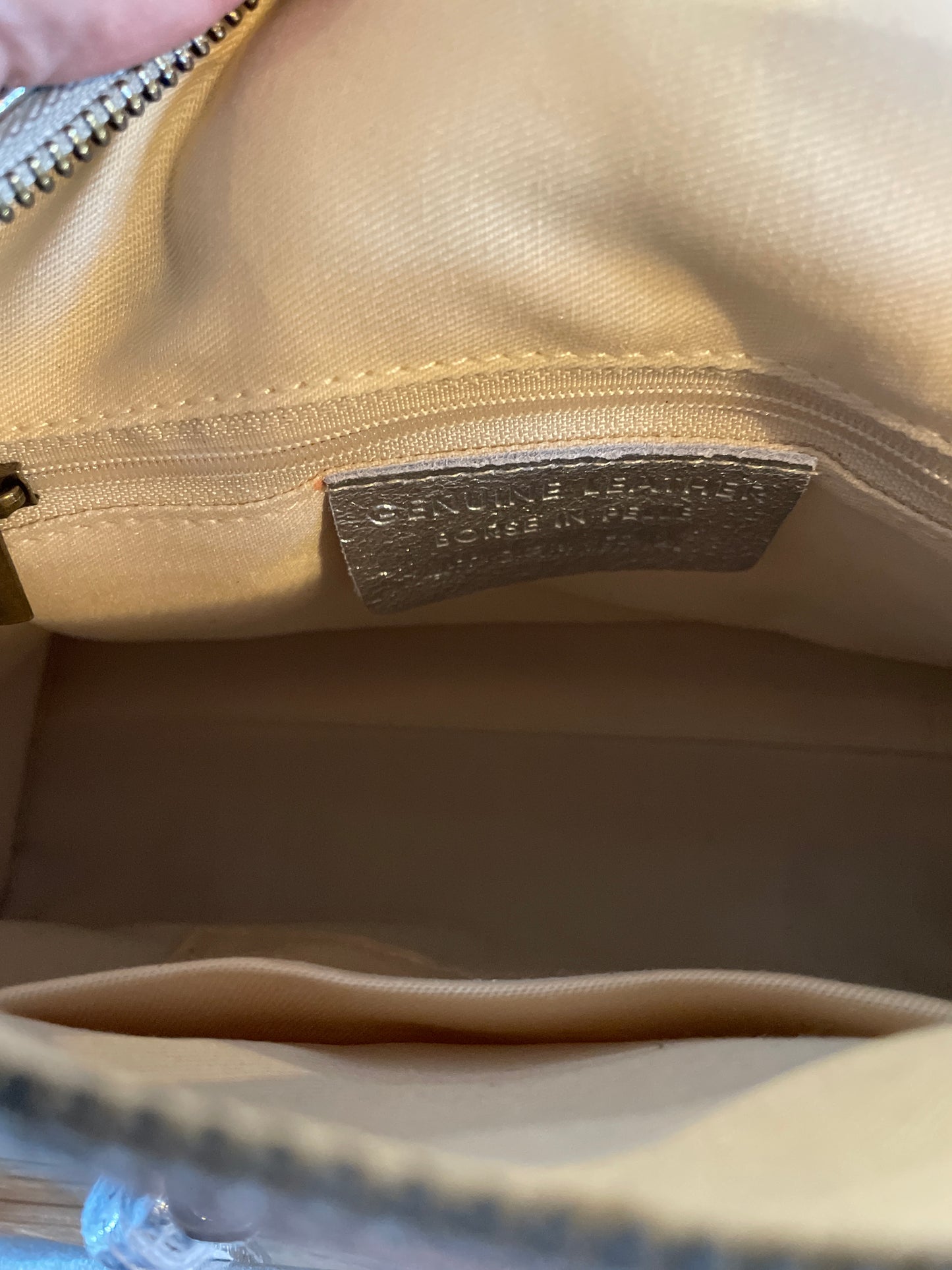 Sac Amandine mini en cuir irisé - argenté