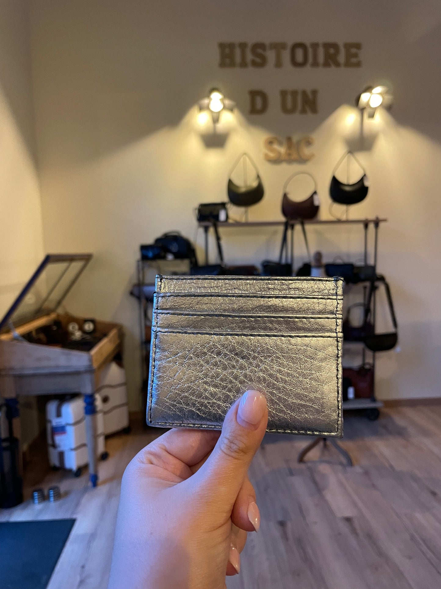 Porte cartes Rock argent - Virginie Darling