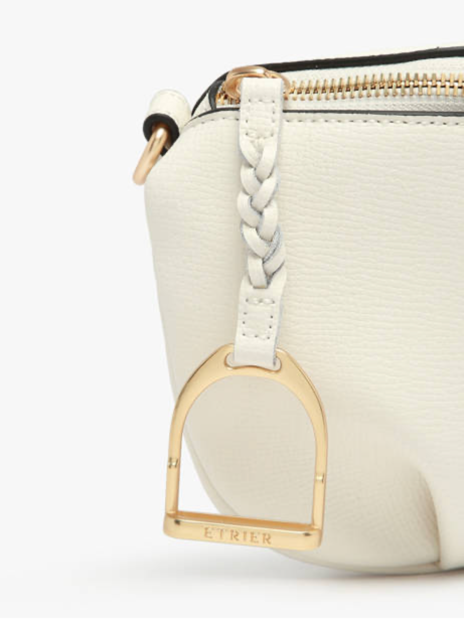 Sac banane Torsade cuir coloris blanc