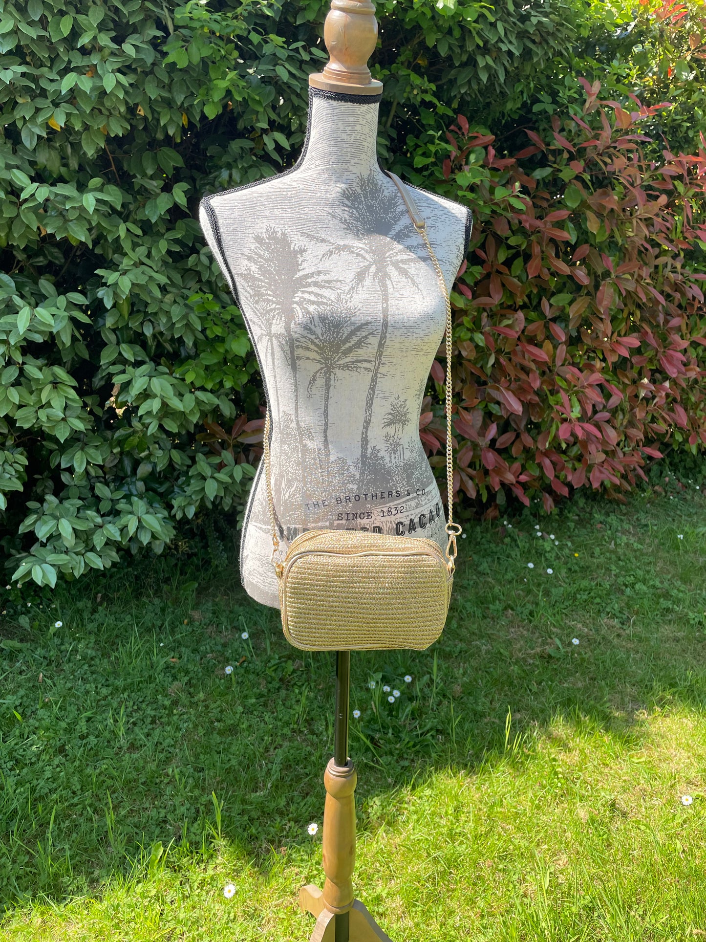 Sac bandoulière ROMY Or bandoulière chaîne