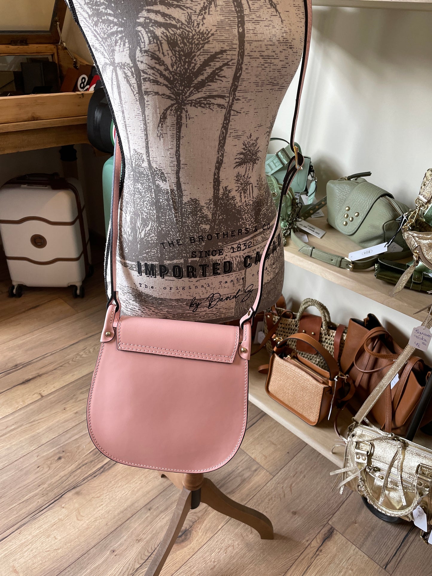 Sac Muriel en cuir rose