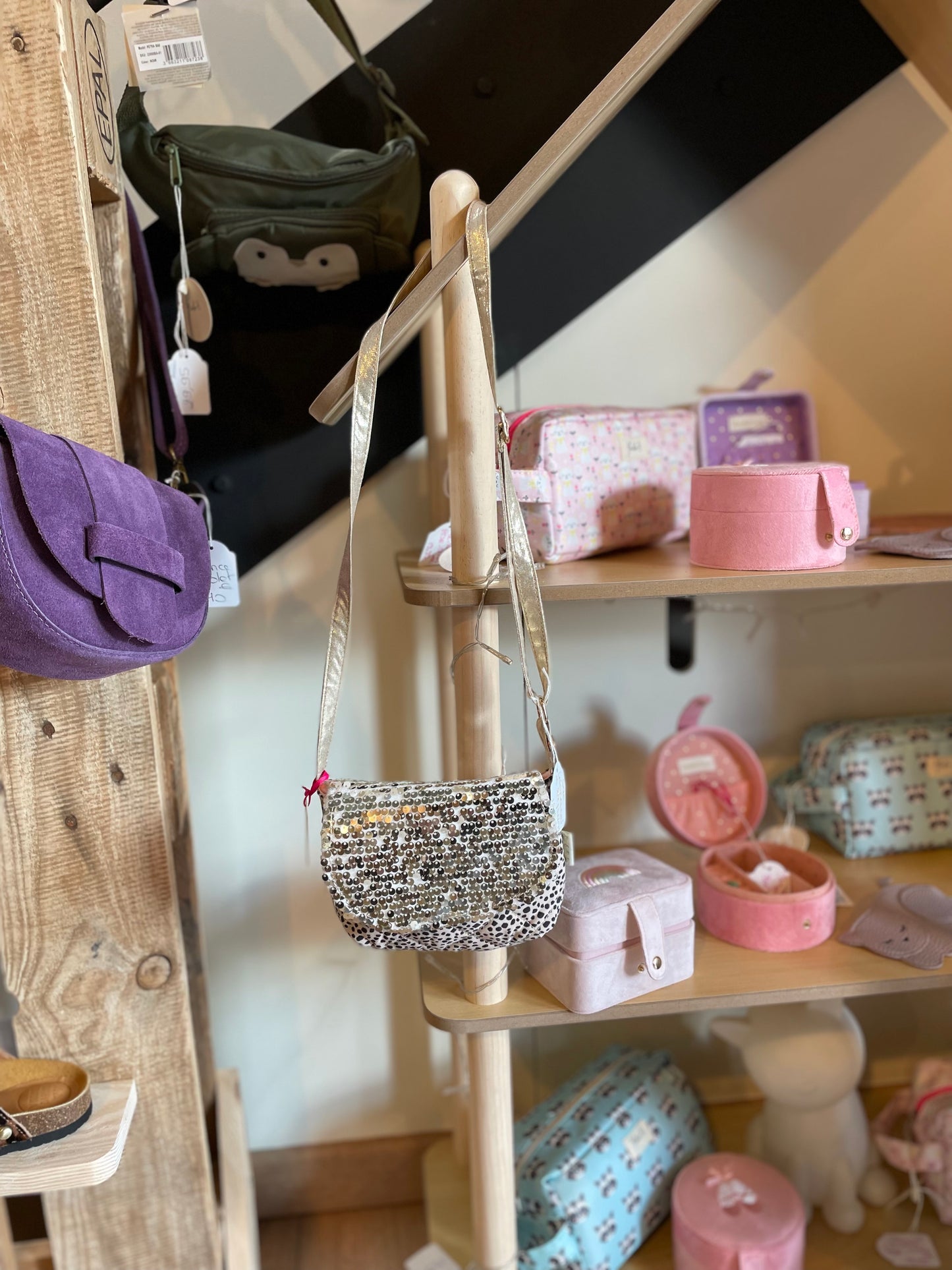 Sac léopard avec sequins