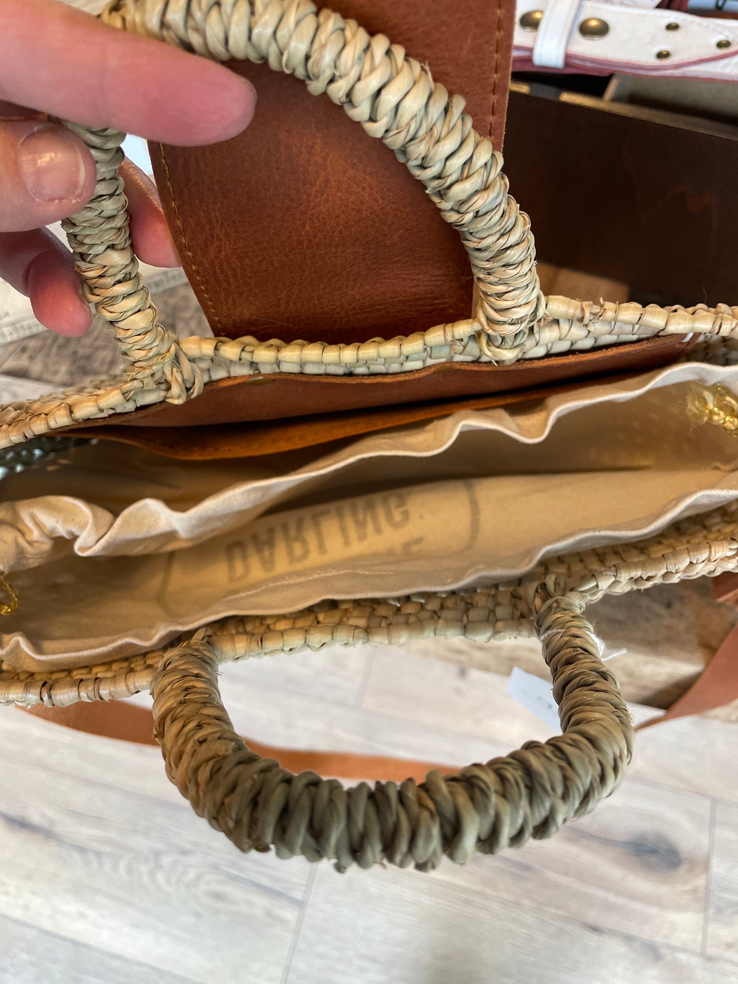 Panier Riviera Kech Mini coloris Camel - Virginie Darling