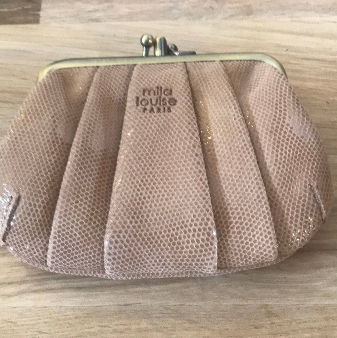Porte monnaie bourse en cuir Mila Louise