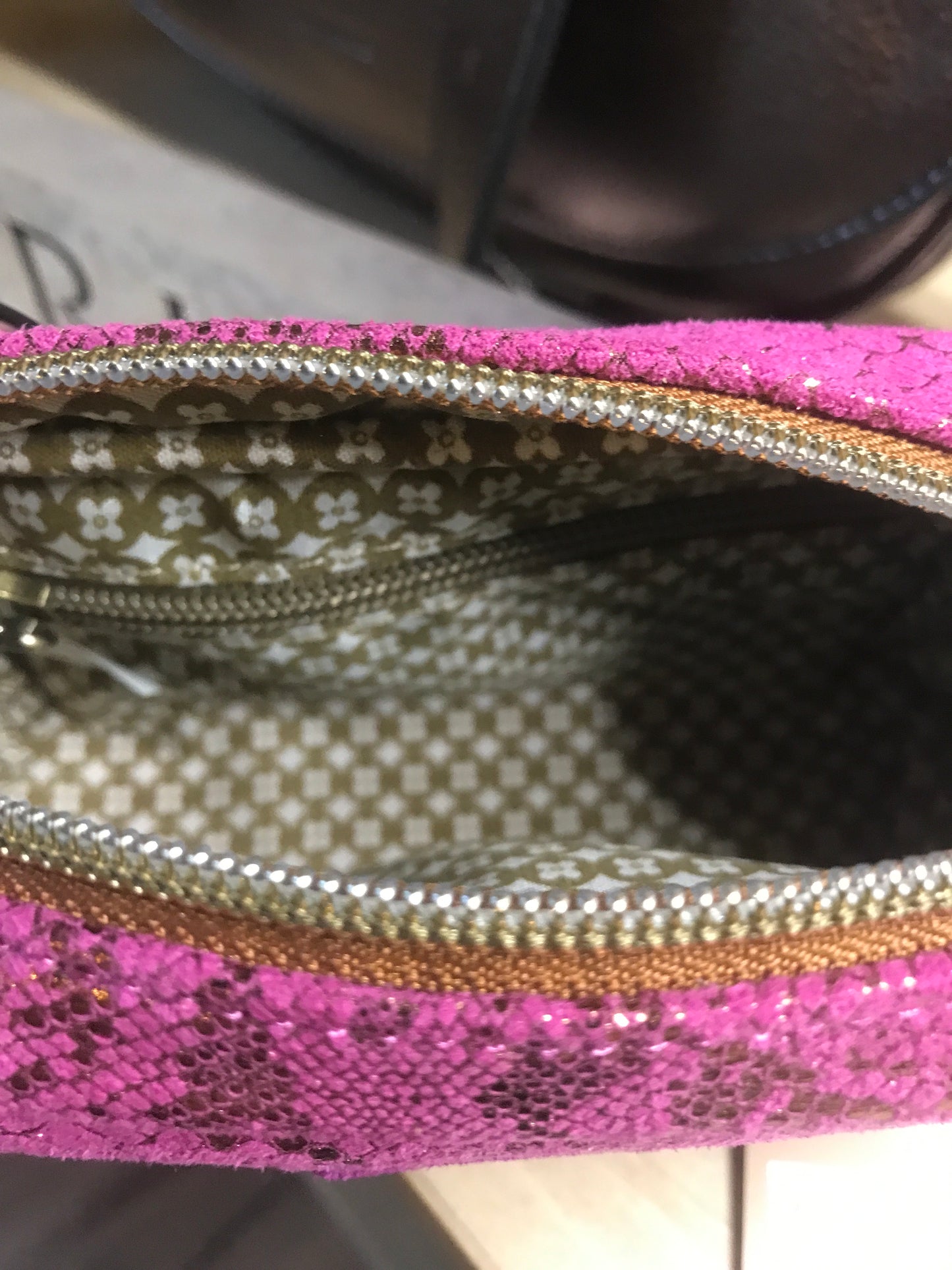 Petite trousse, pochette coloris cassis - Mila Louise