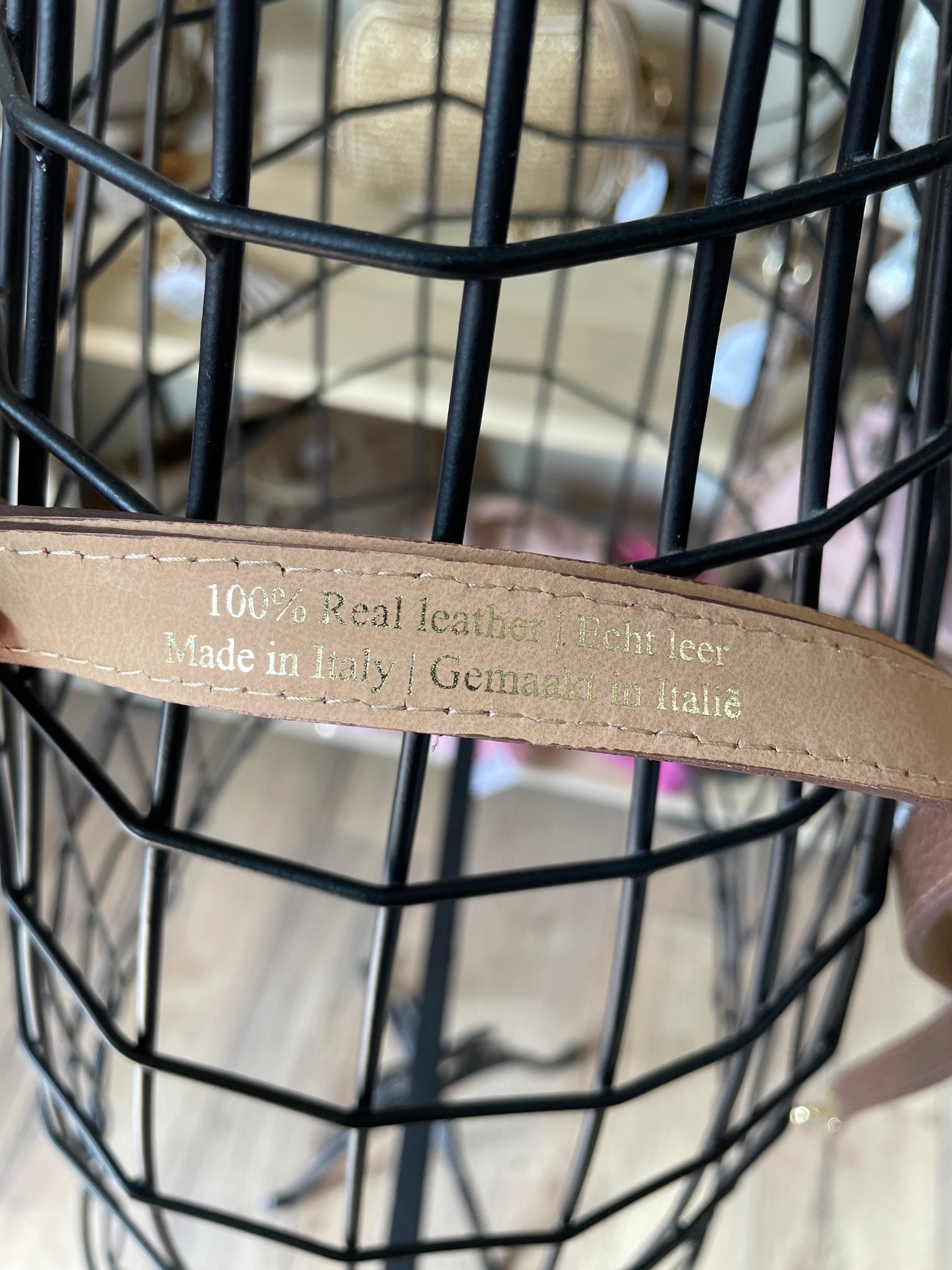 Ceinture Hanna en cuir grainé coloris marron