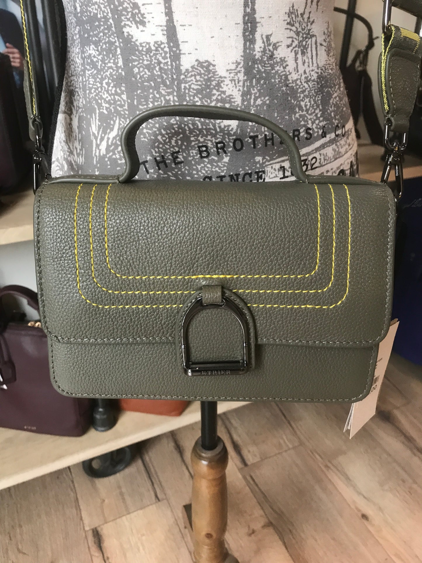 Sac bandoulière Altesse Surpiqué Argile (Étrier)