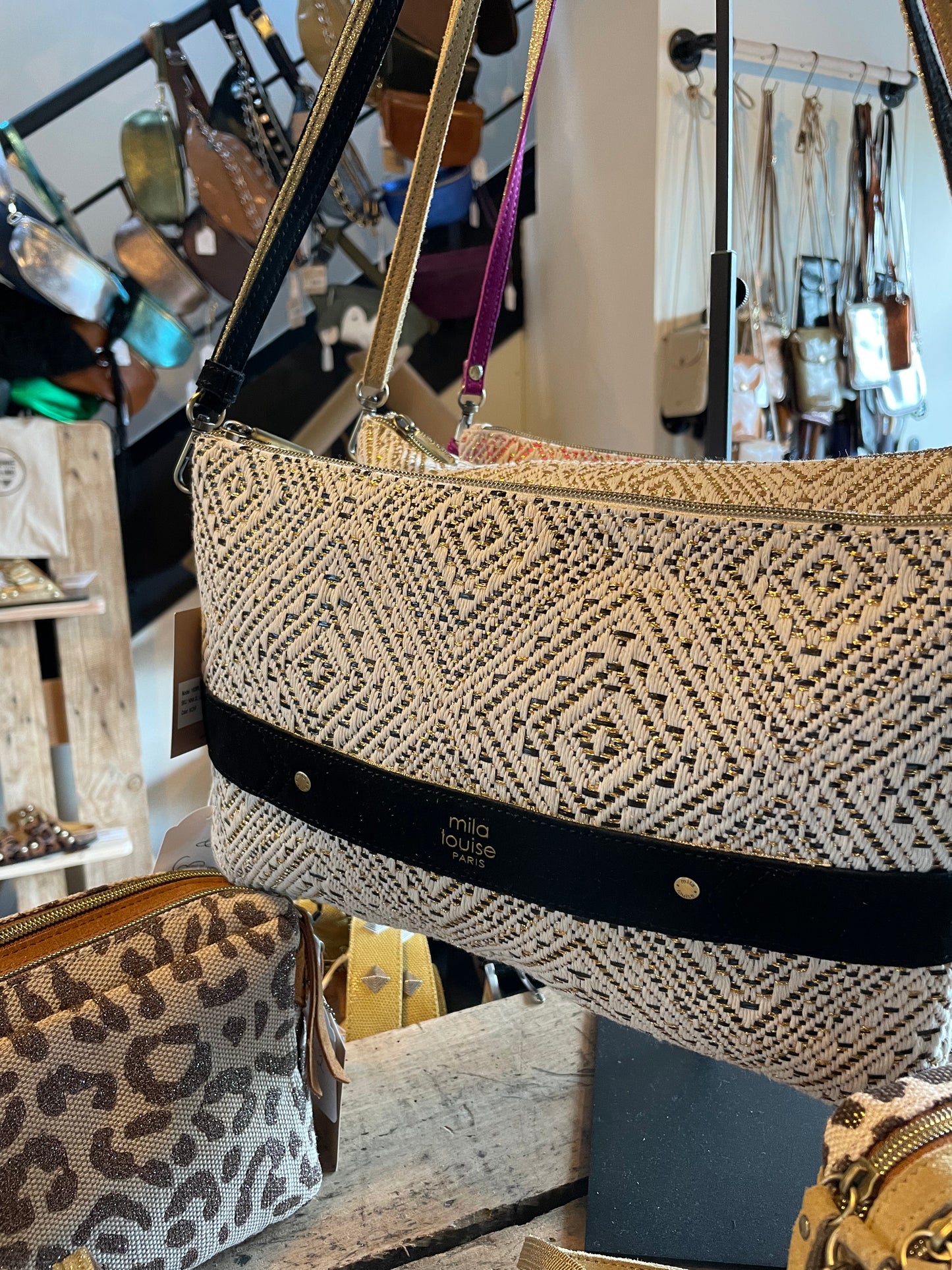 Sac Pochette Nina XL noire - Mila Louise