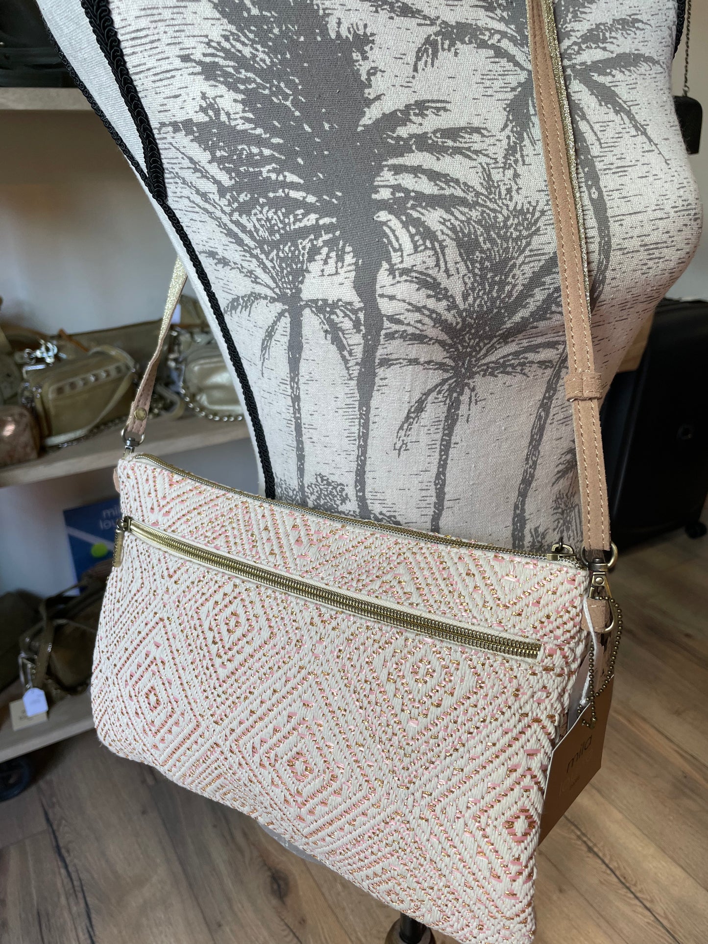 Sac Pochette Nina XL rose - Mila Louise