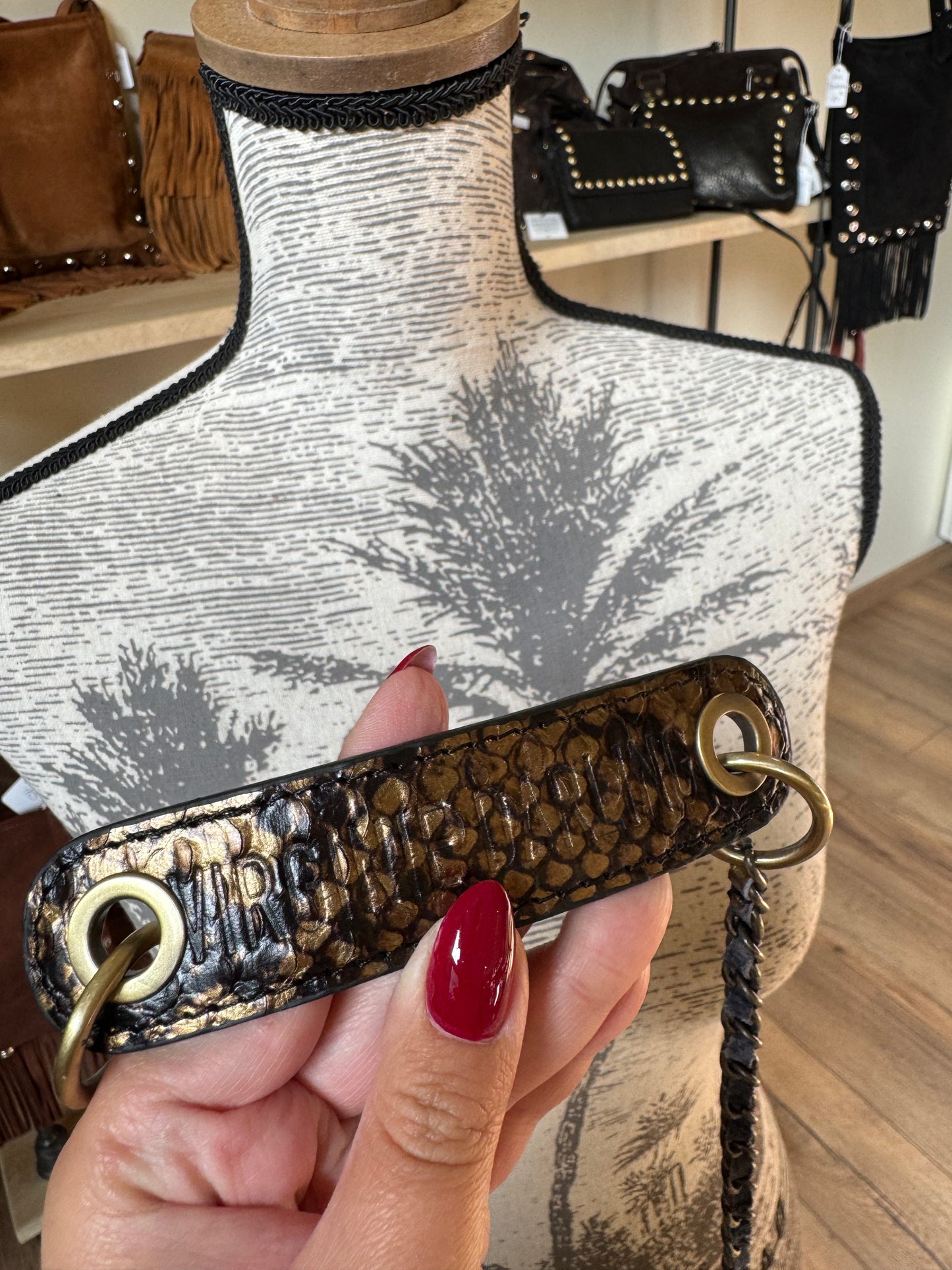 SAC MAKE-ME UP SMALL MÉTAL BRONZE