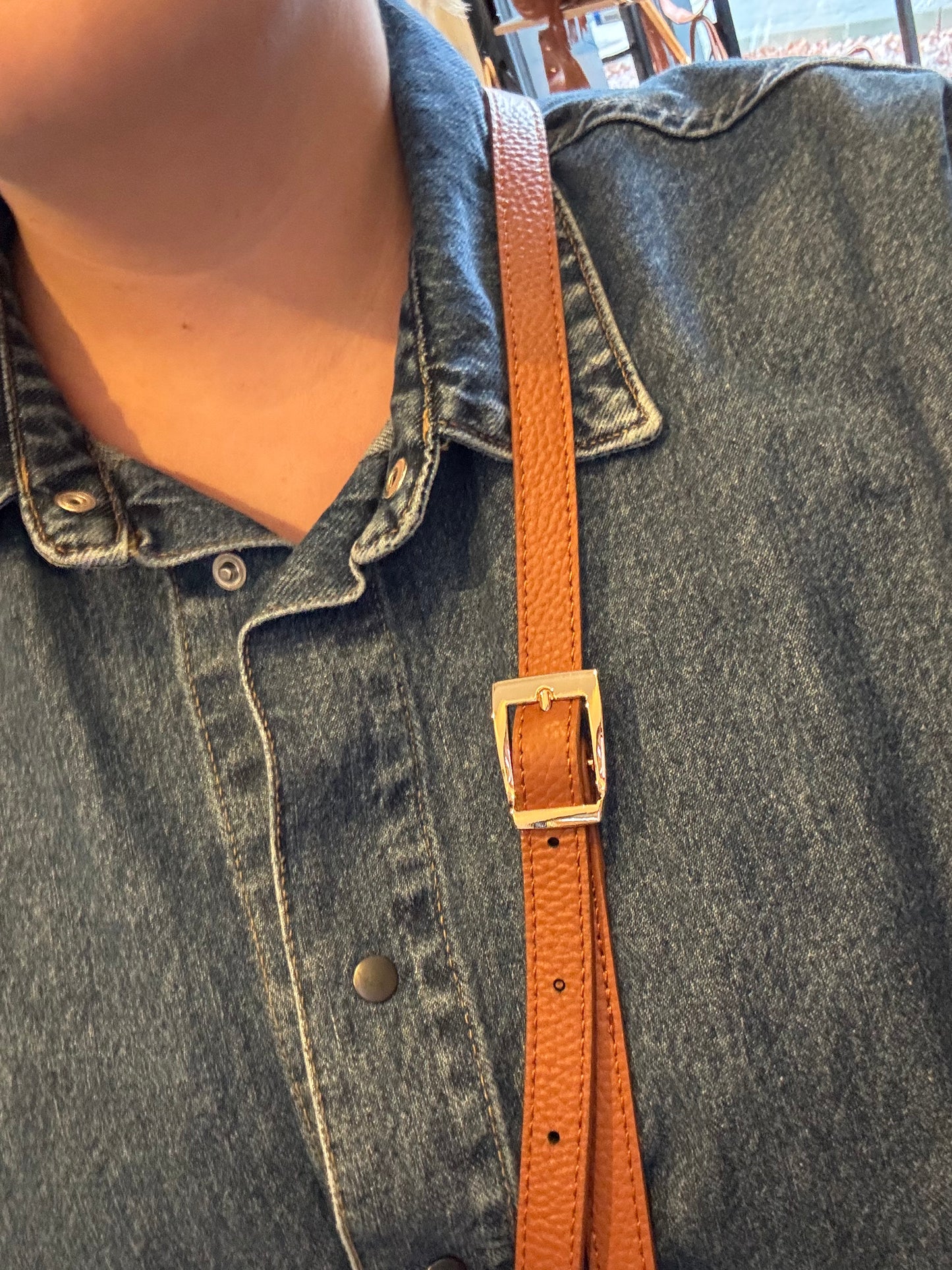 Sac MARINA cognac en cuir grainé