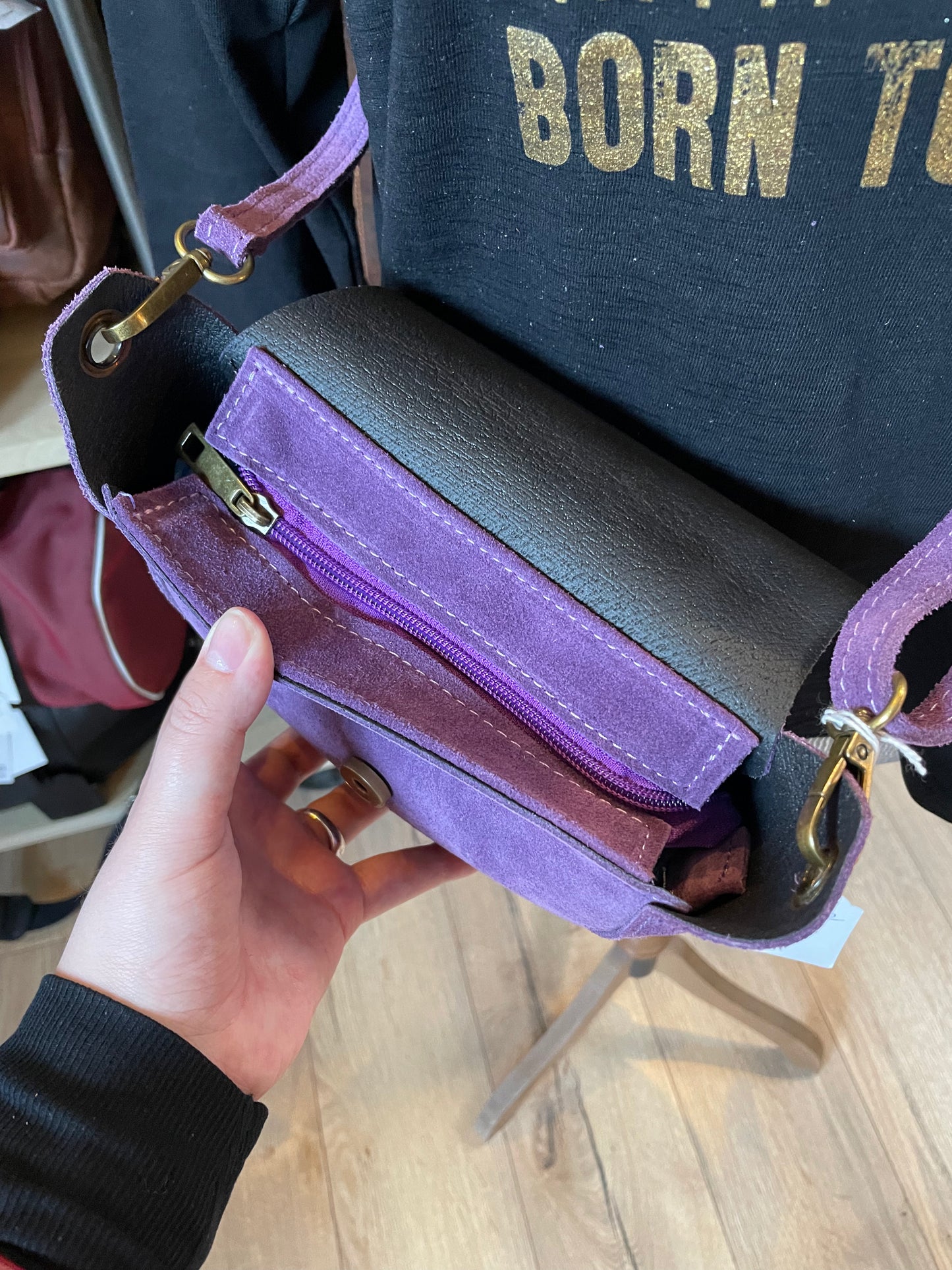 Sac Nina en daim violet