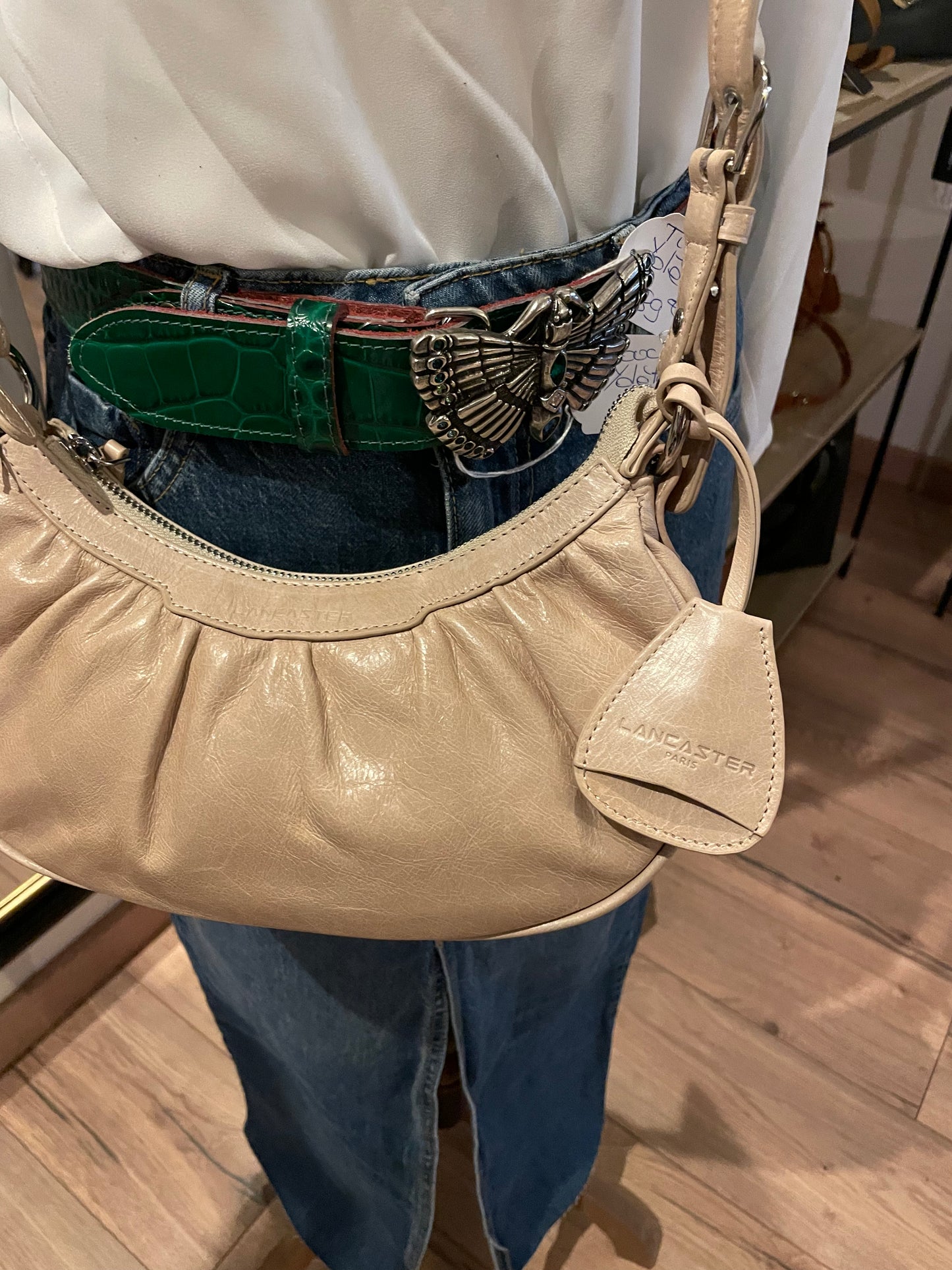Sac Demi Lune - Rétro & Glam beige -LANCASTER -