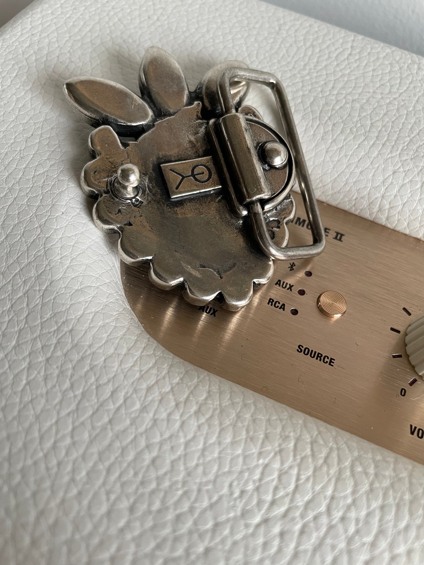 Boucle YOLETE Ambre & Strass silver