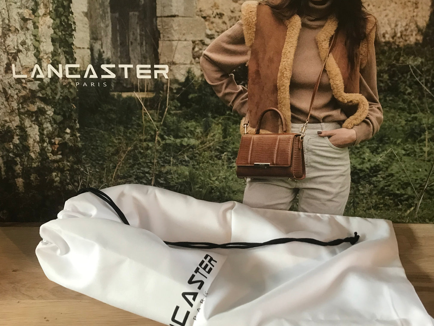 Sac Demi Lune - Rétro & Glam beige -LANCASTER -