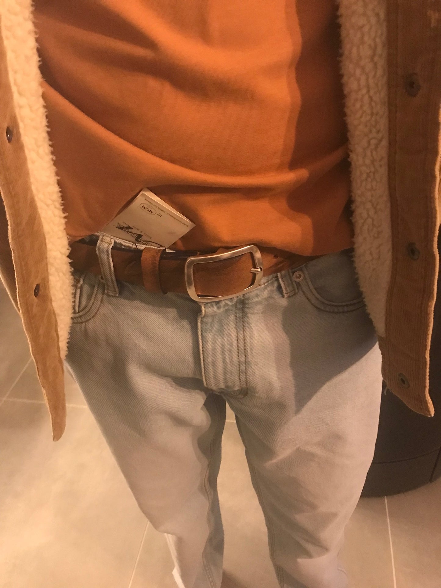 Ceinture mixte en cuir "Pierre"