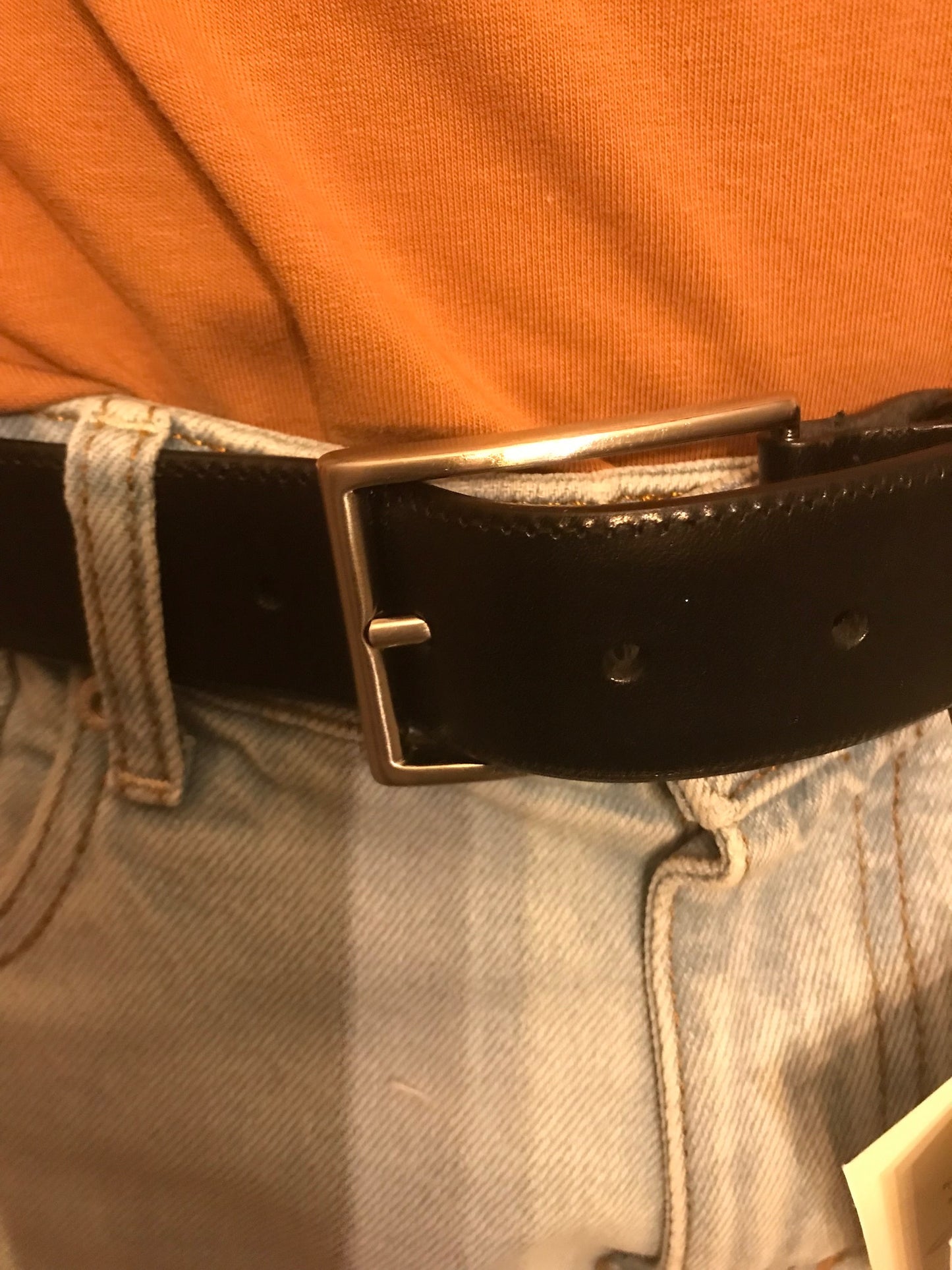 Ceinture en cuir noir "Paul"