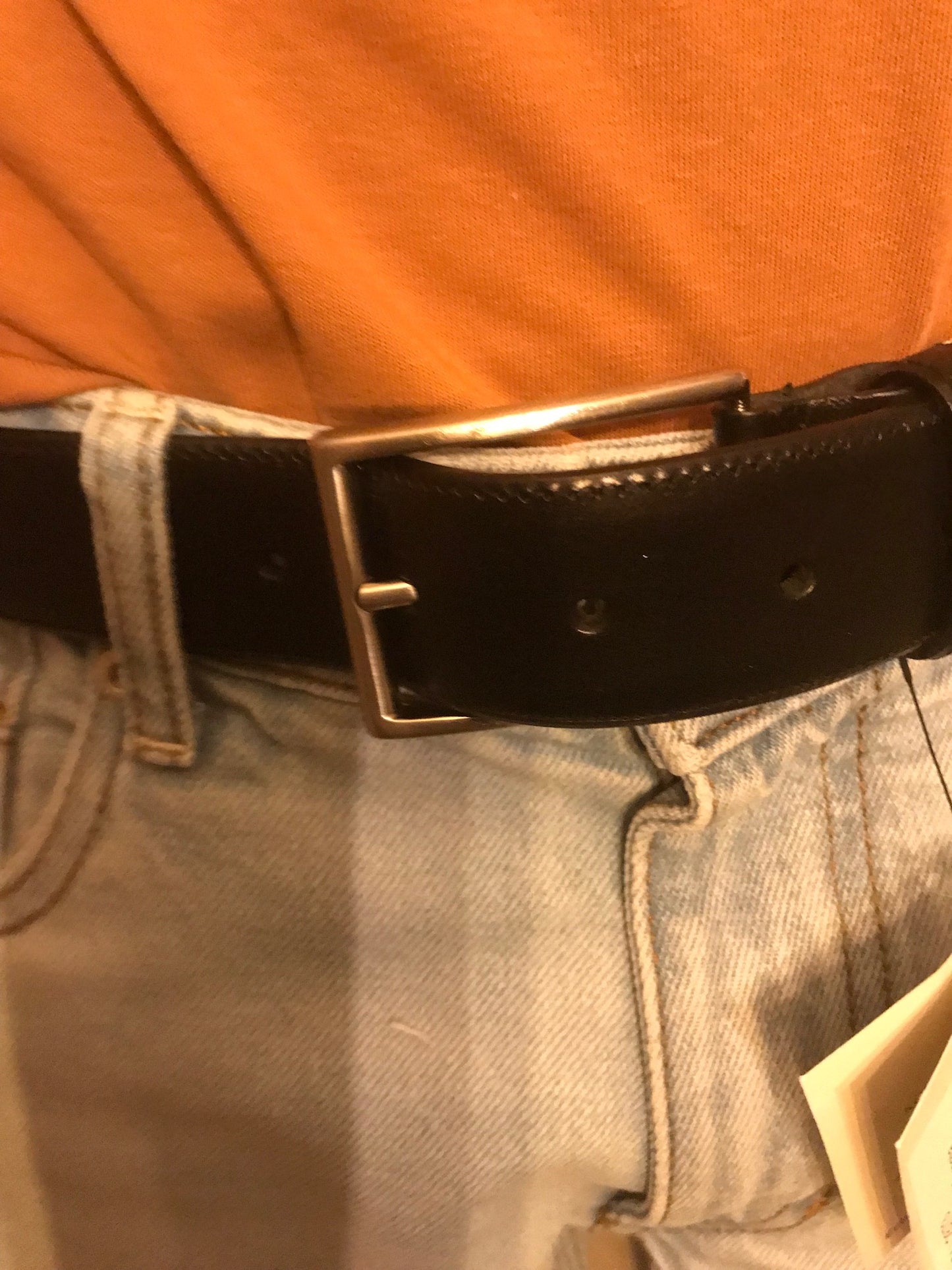 Ceinture en cuir noir "Paul"