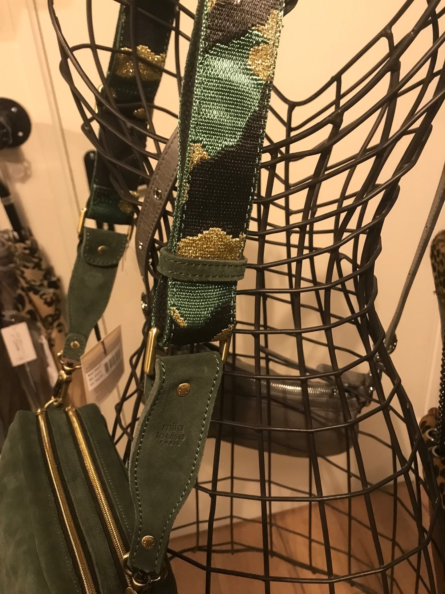 Bandoulière de sac STRAP Z coloris Taïga verte- MILA LOUISE