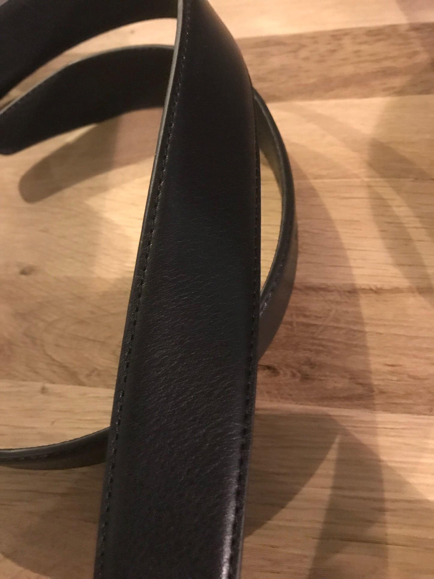 Ceinture en cuir noir "Paul"