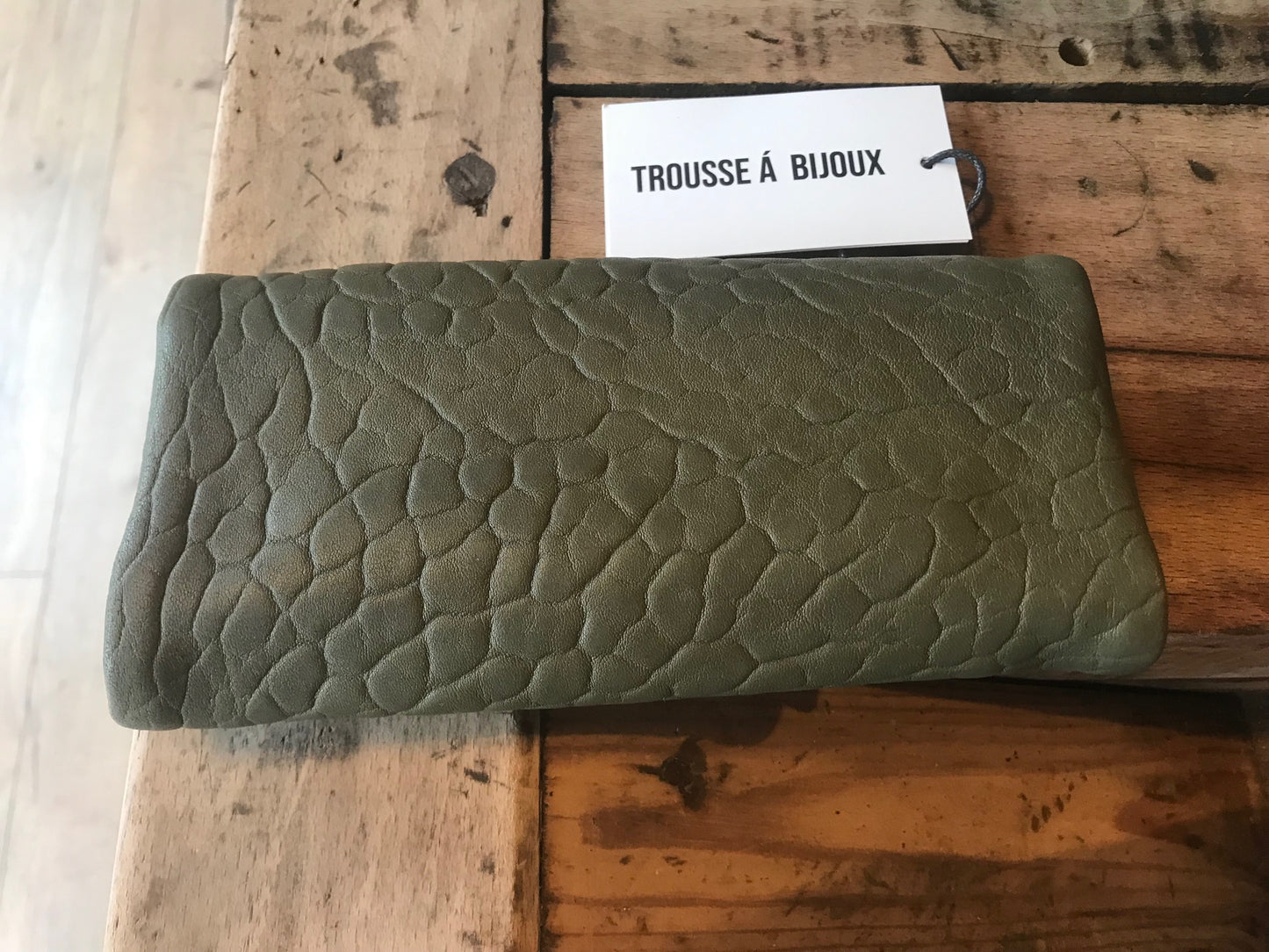 Trousse à bijoux en cuir Green Shark - Virginie Darling