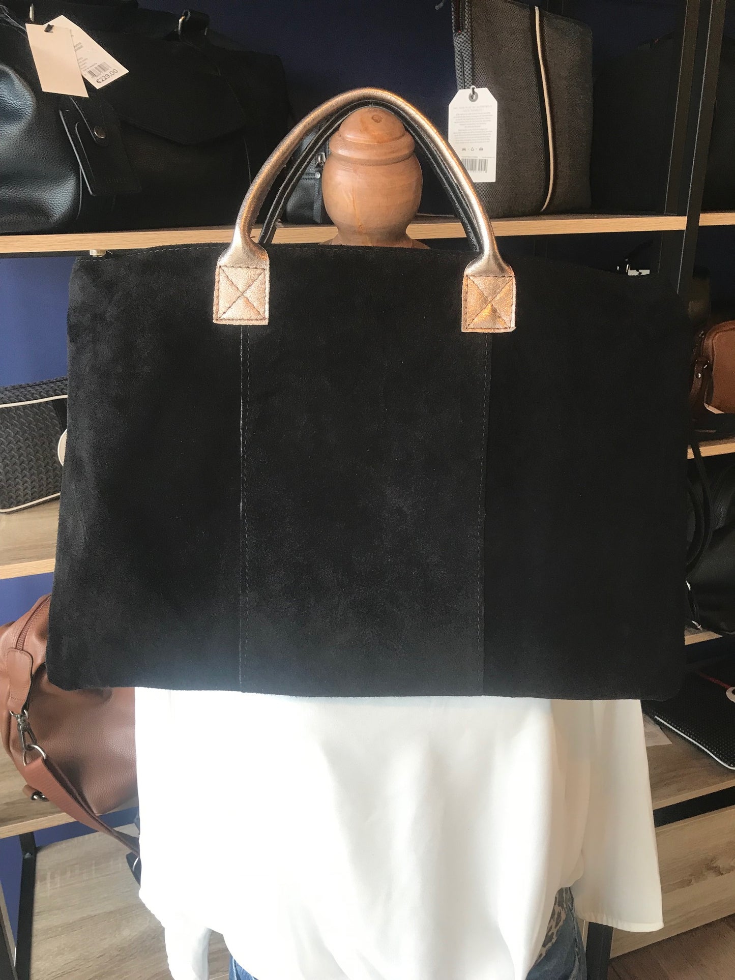 Sac, pochette ordinateur en daim (plusieurs coloris)